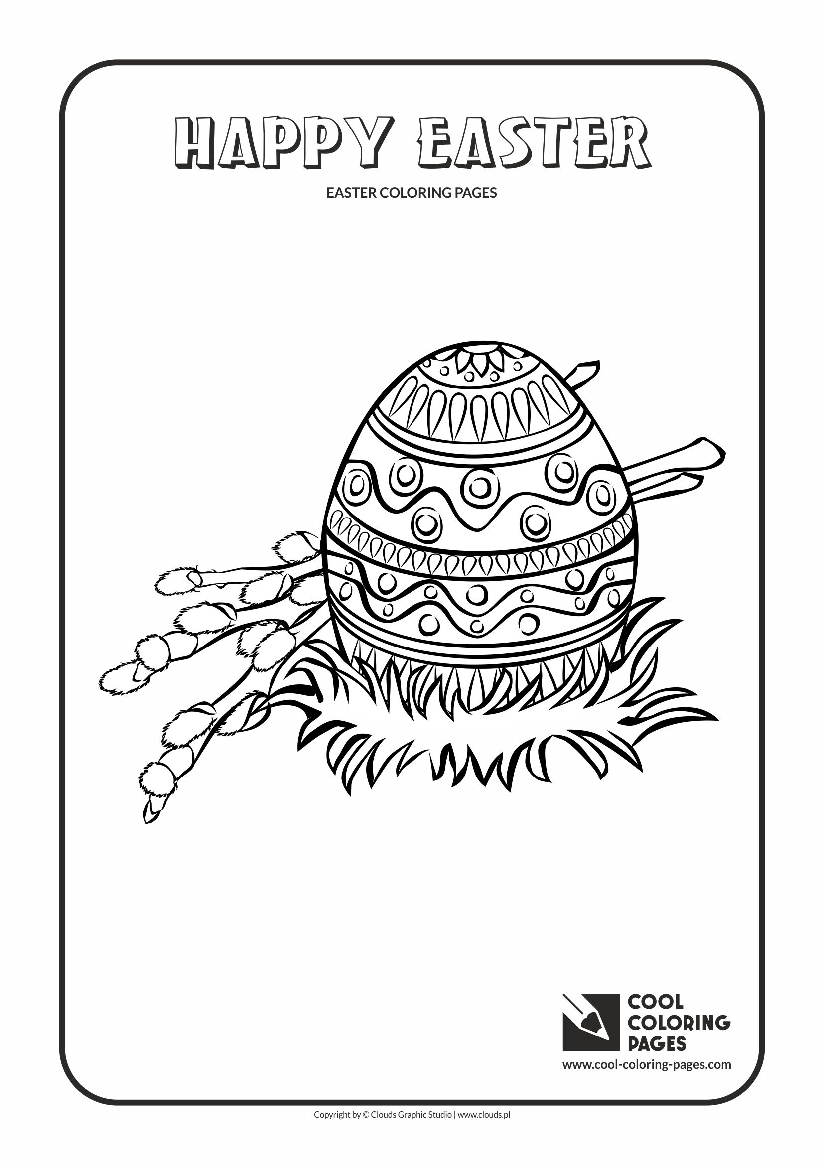 Cool Coloring Pages - Holidays / Easter egg no 1 / Coloring page with Easter egg no 1