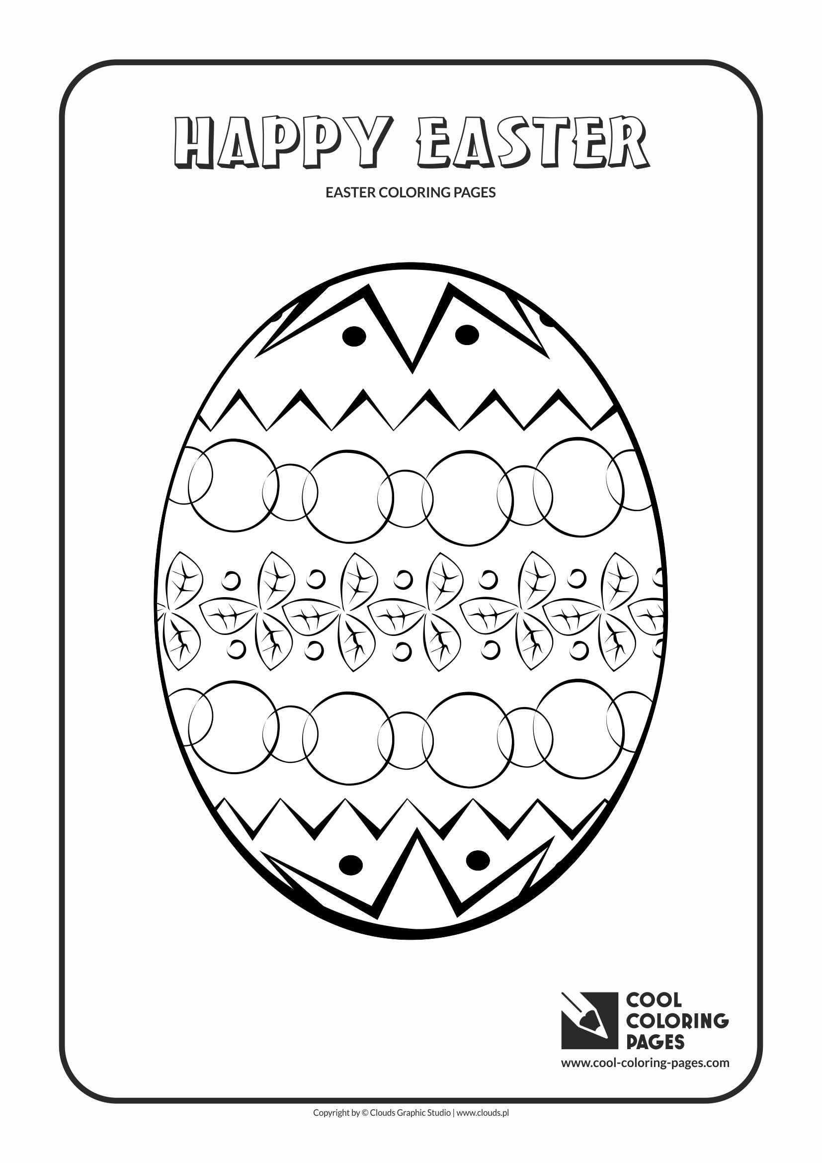 Cool Coloring Pages - Holidays / Easter egg no 2 / Coloring page with Easter egg no 2