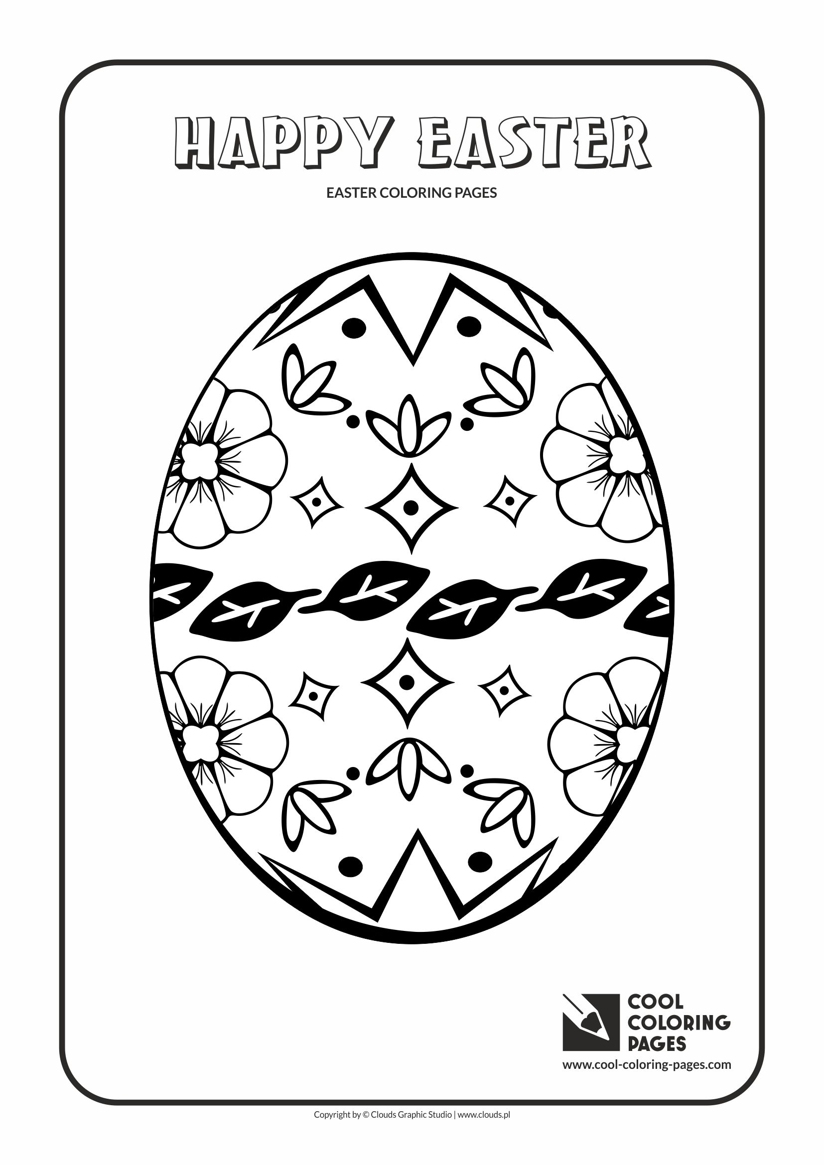 Cool Coloring Pages - Holidays / Easter egg no 3 / Coloring page with Easter egg no 3