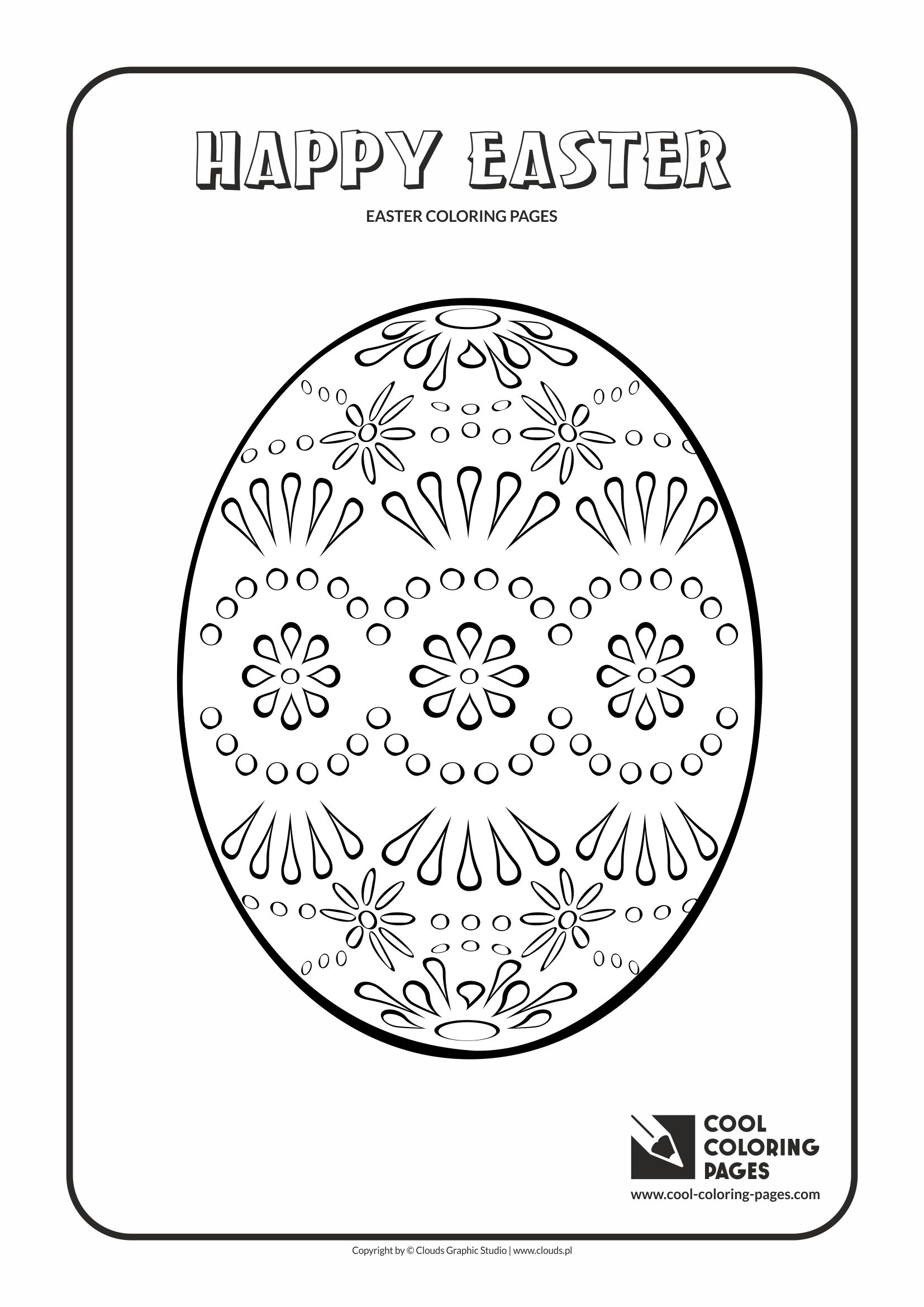 Cool Coloring Pages - Holidays / Easter egg no 5 / Coloring page with Easter egg no 5