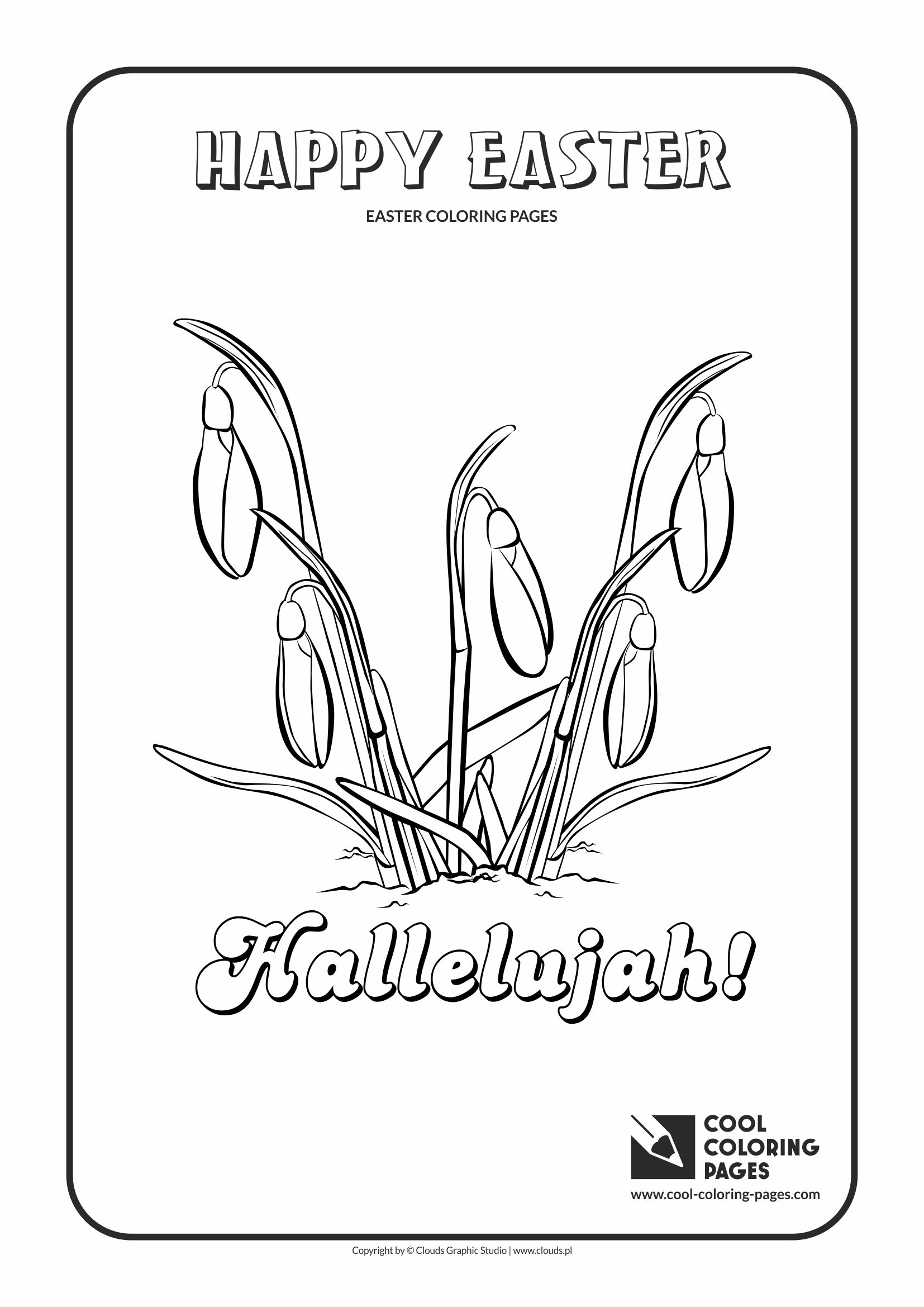 Cool Coloring Pages - Holidays / Easter flowers / Coloring page with Easter flowers