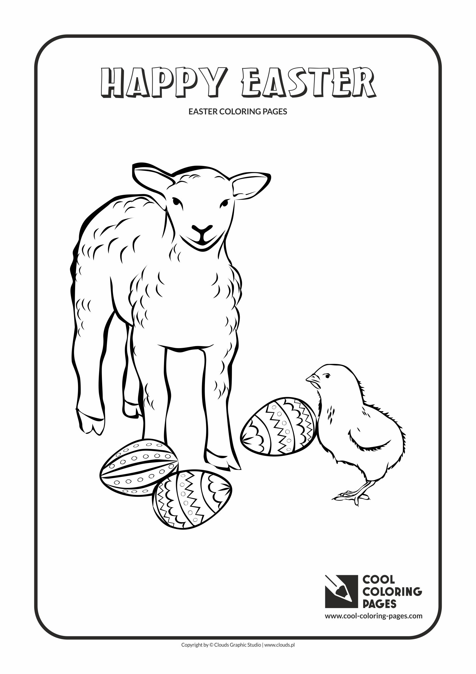Cool Coloring Pages - Holidays / Easter lamb no 1 / Coloring page with Easter lamb no 1
