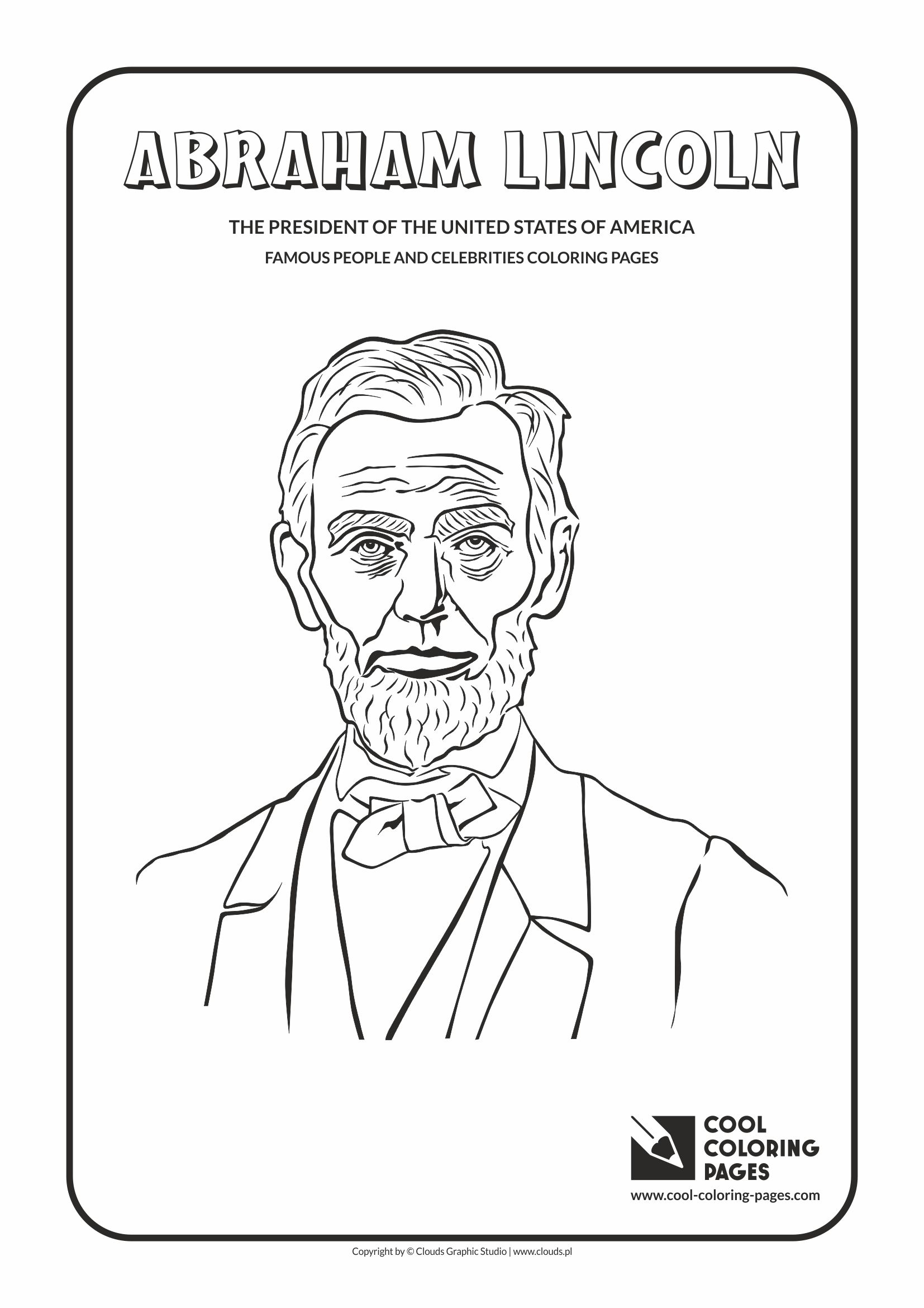 Cool Coloring Pages - Others / Abraham Lincoln / Coloring page with Abraham Lincoln