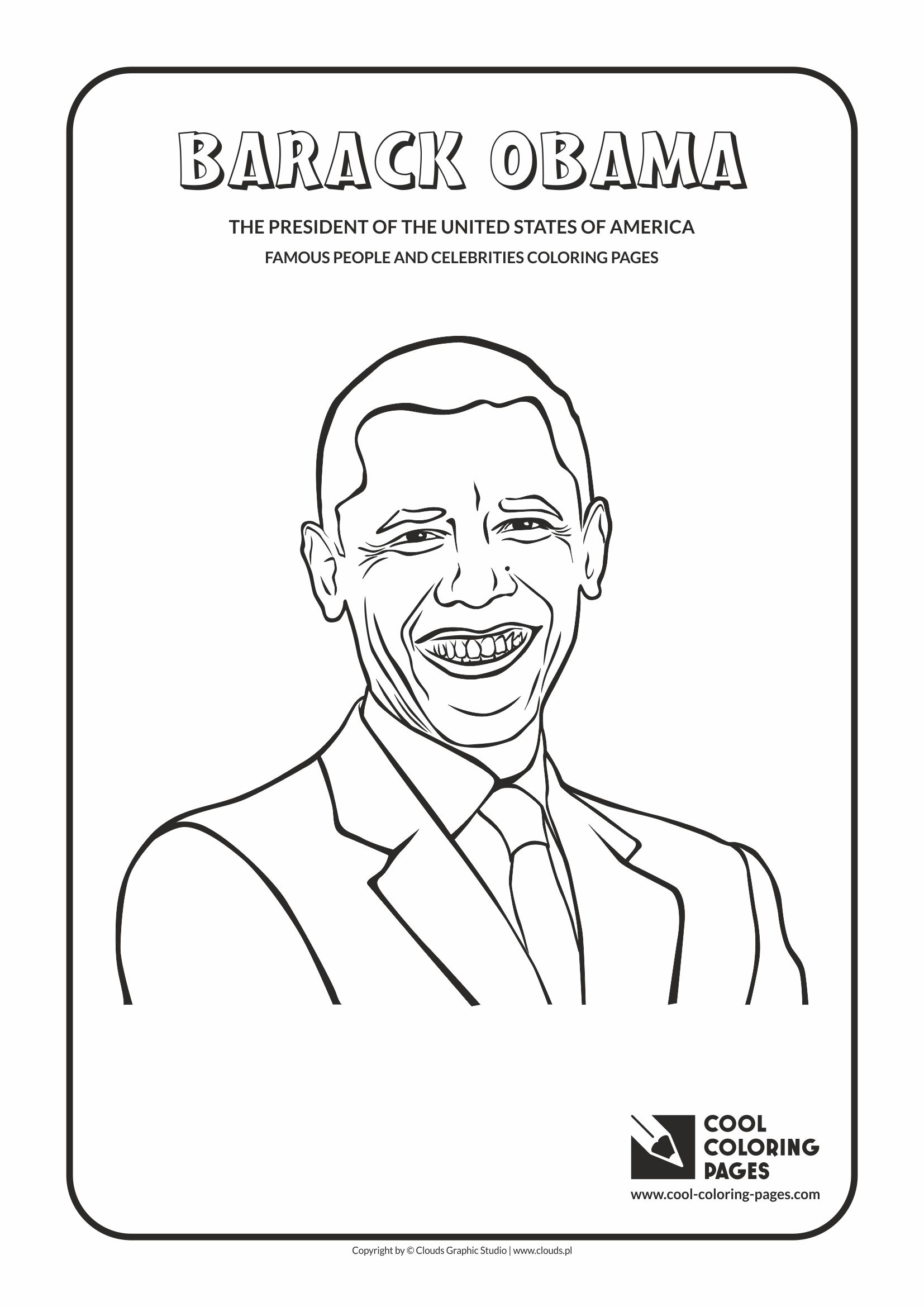 Cool Coloring Pages - Others / Barack Obama / Coloring page with Barack Obama