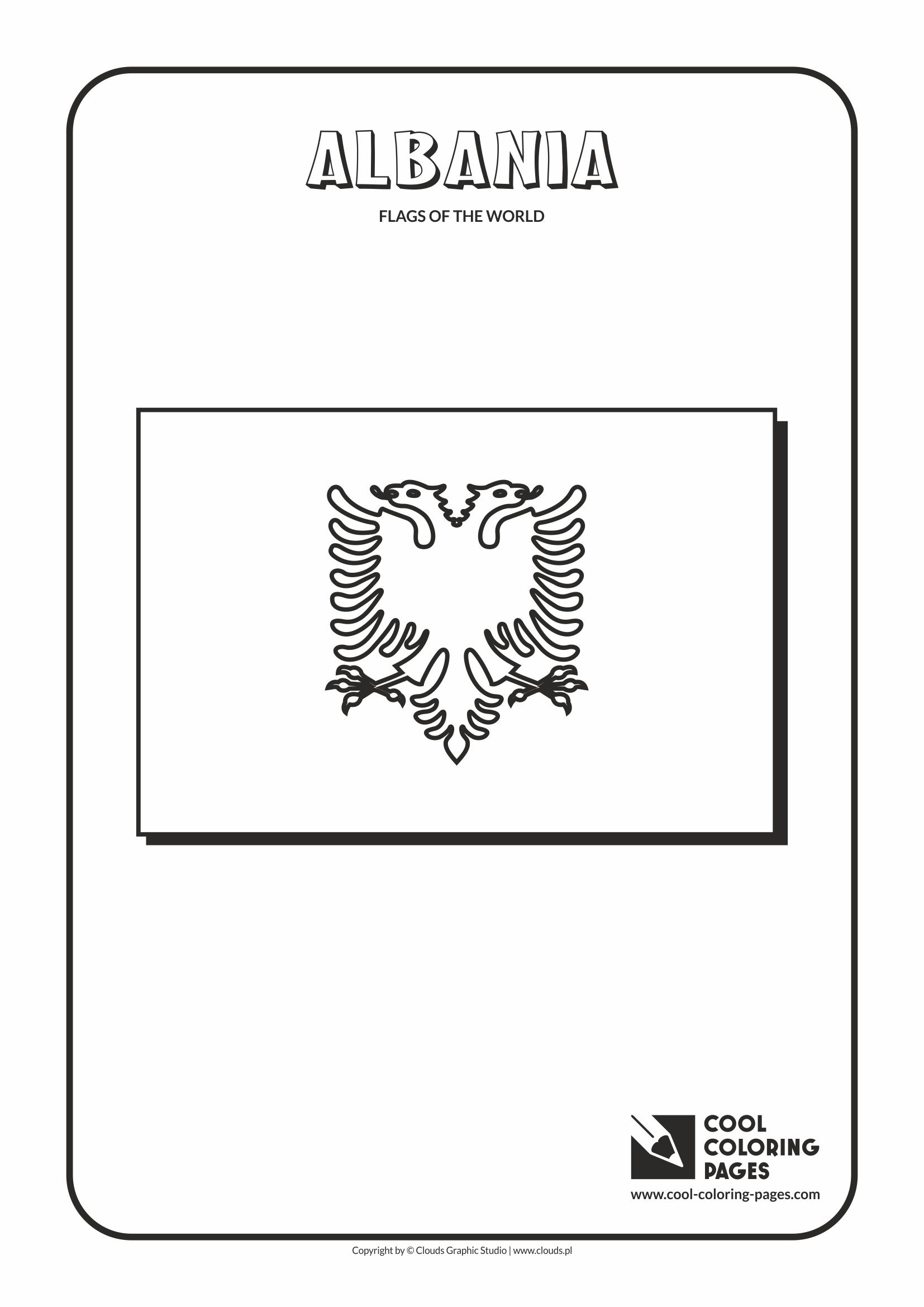 Cool Coloring Pages - Flags of the world / Albania flag