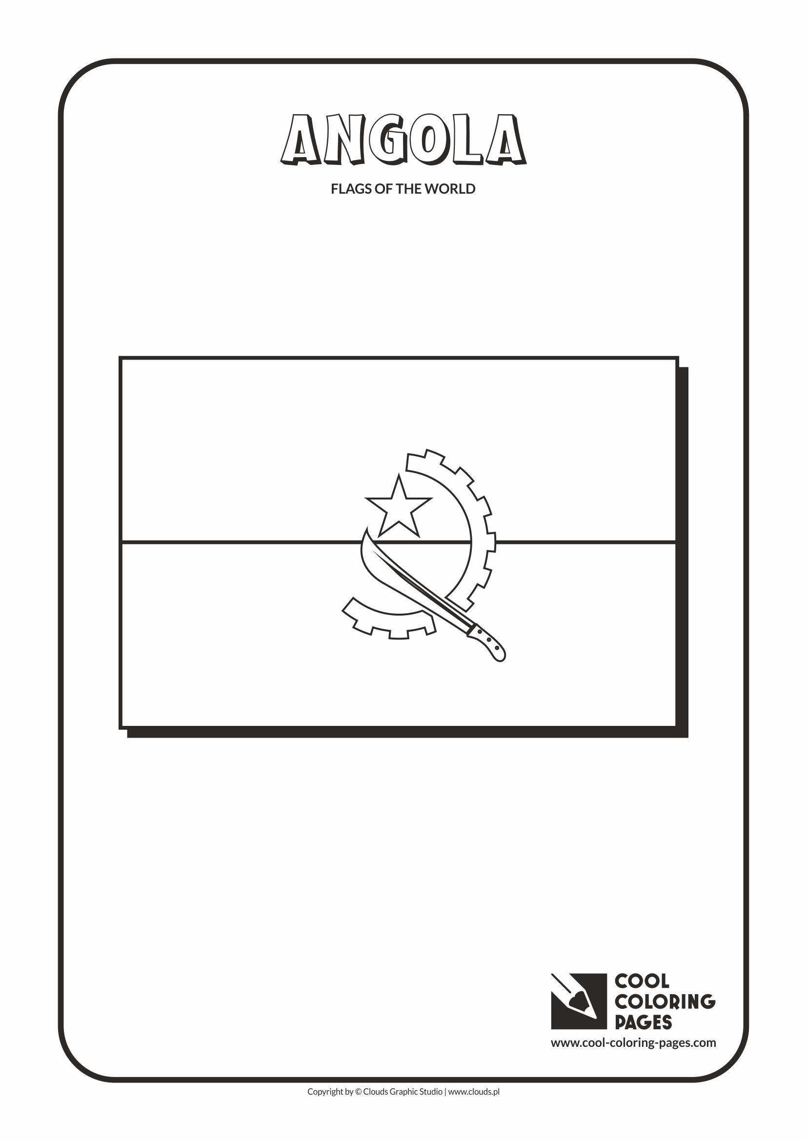 Cool Coloring Pages - Flags of the world / Angola flag