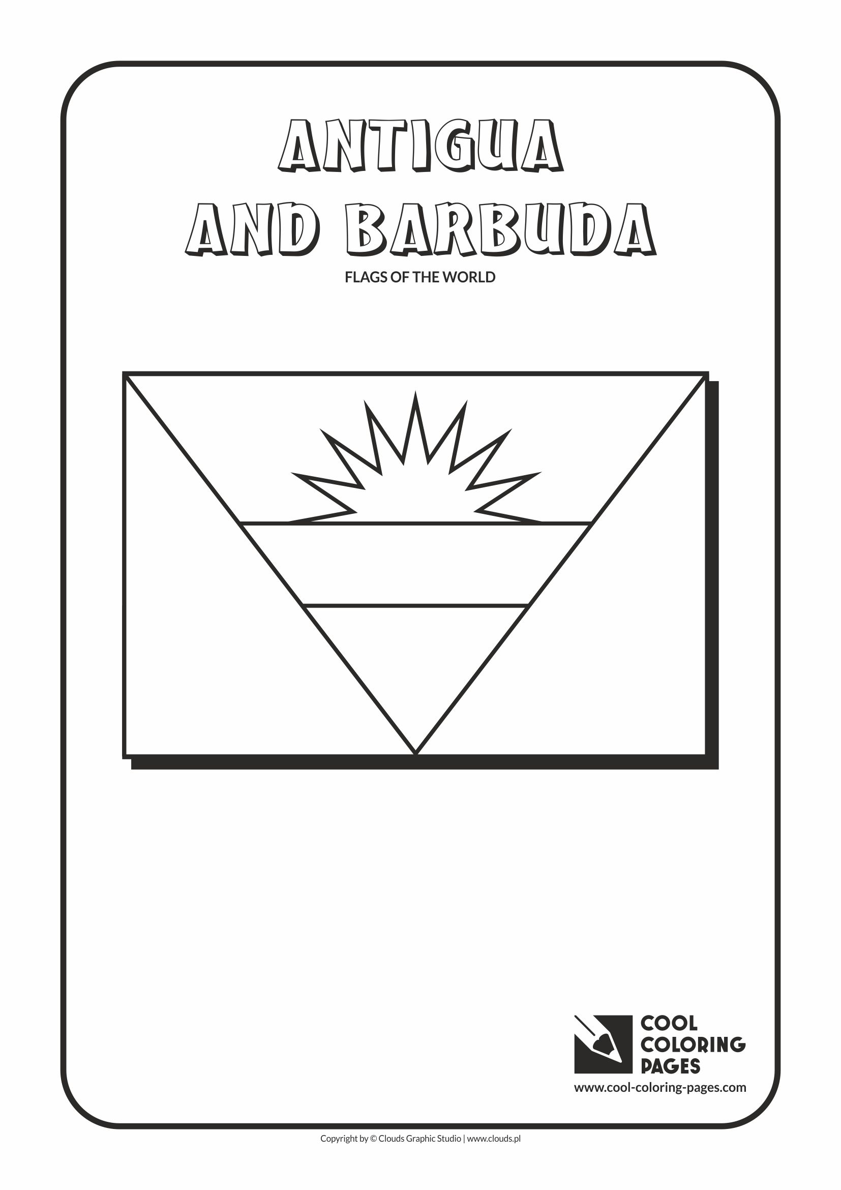 Cool Coloring Pages - Flags of the world / Antiqua and barbuda flag