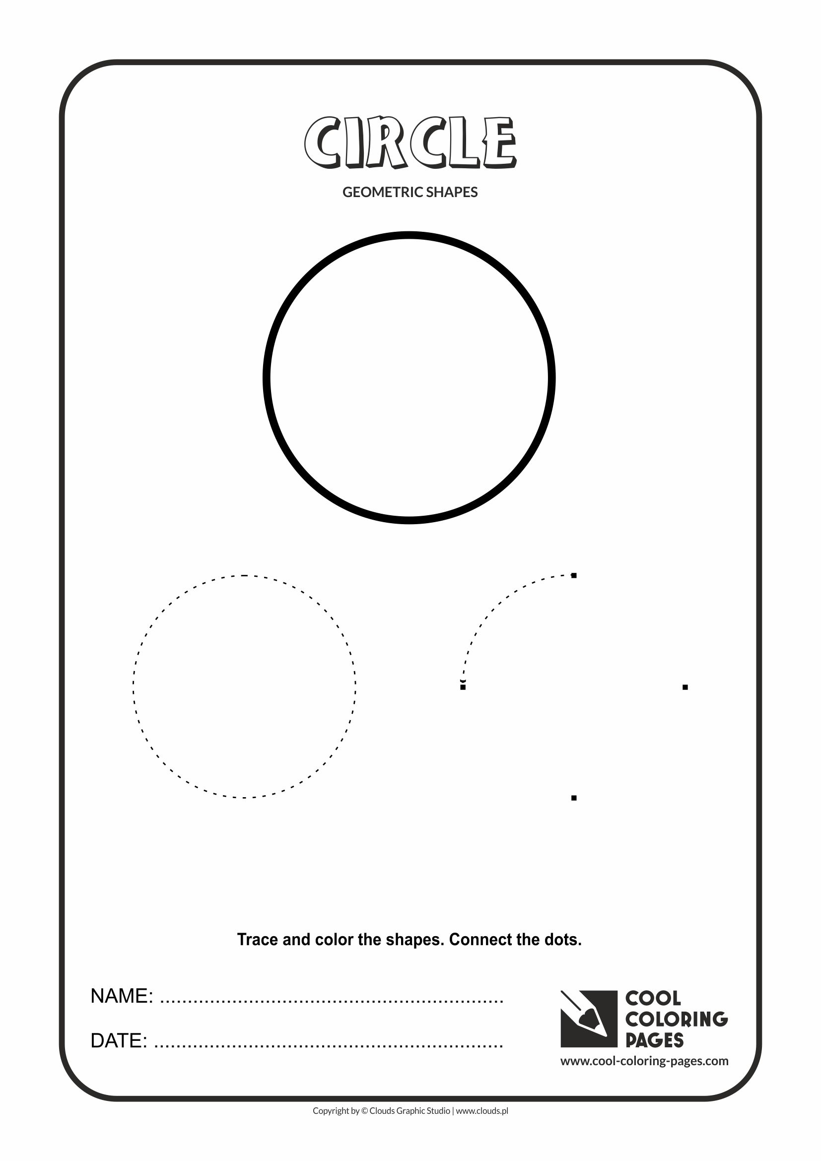 Cool Coloring Pages - Geometric shapes / Circle