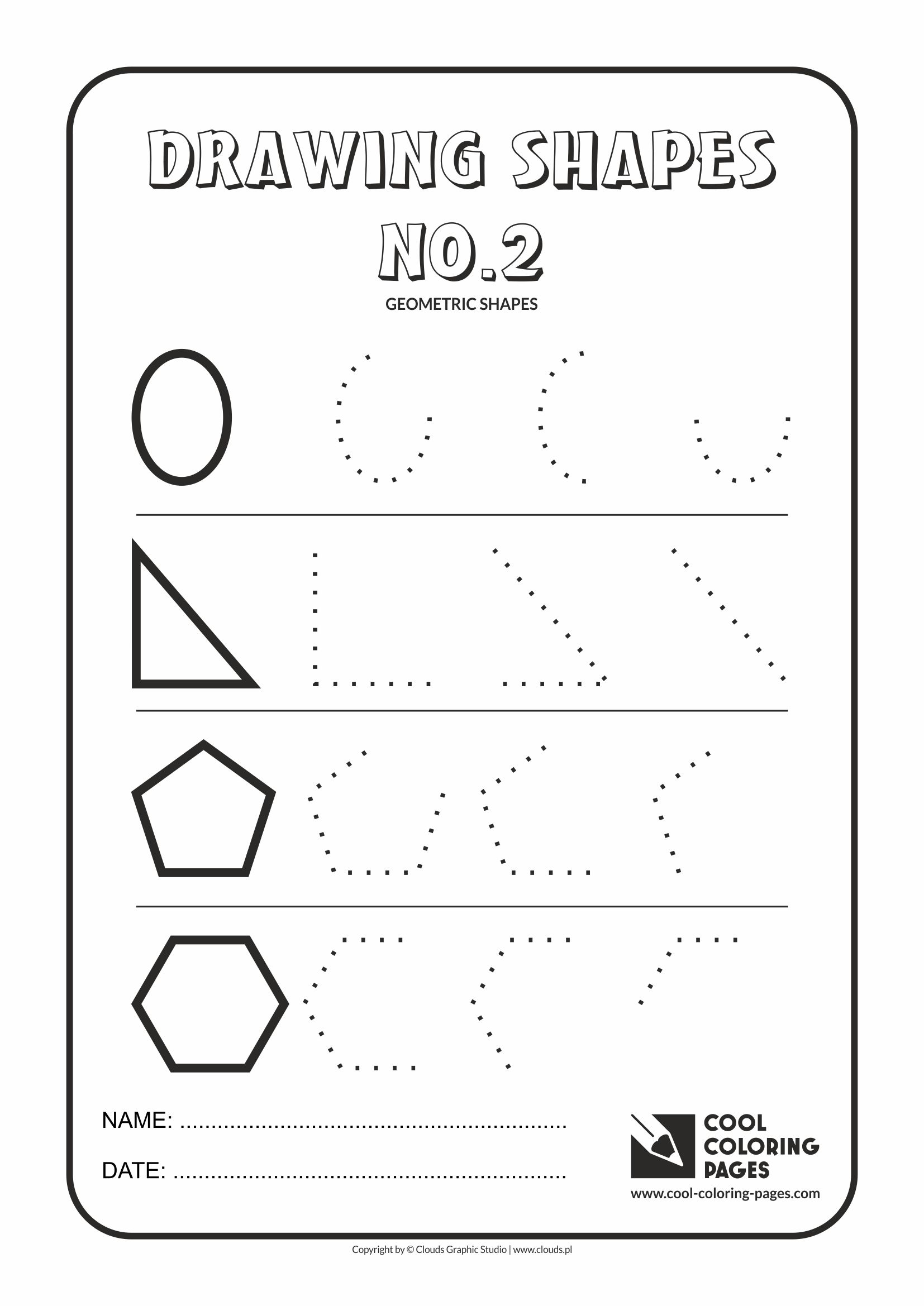 Cool Coloring Pages Geometric Shapes - Cool Coloring Pages | Free