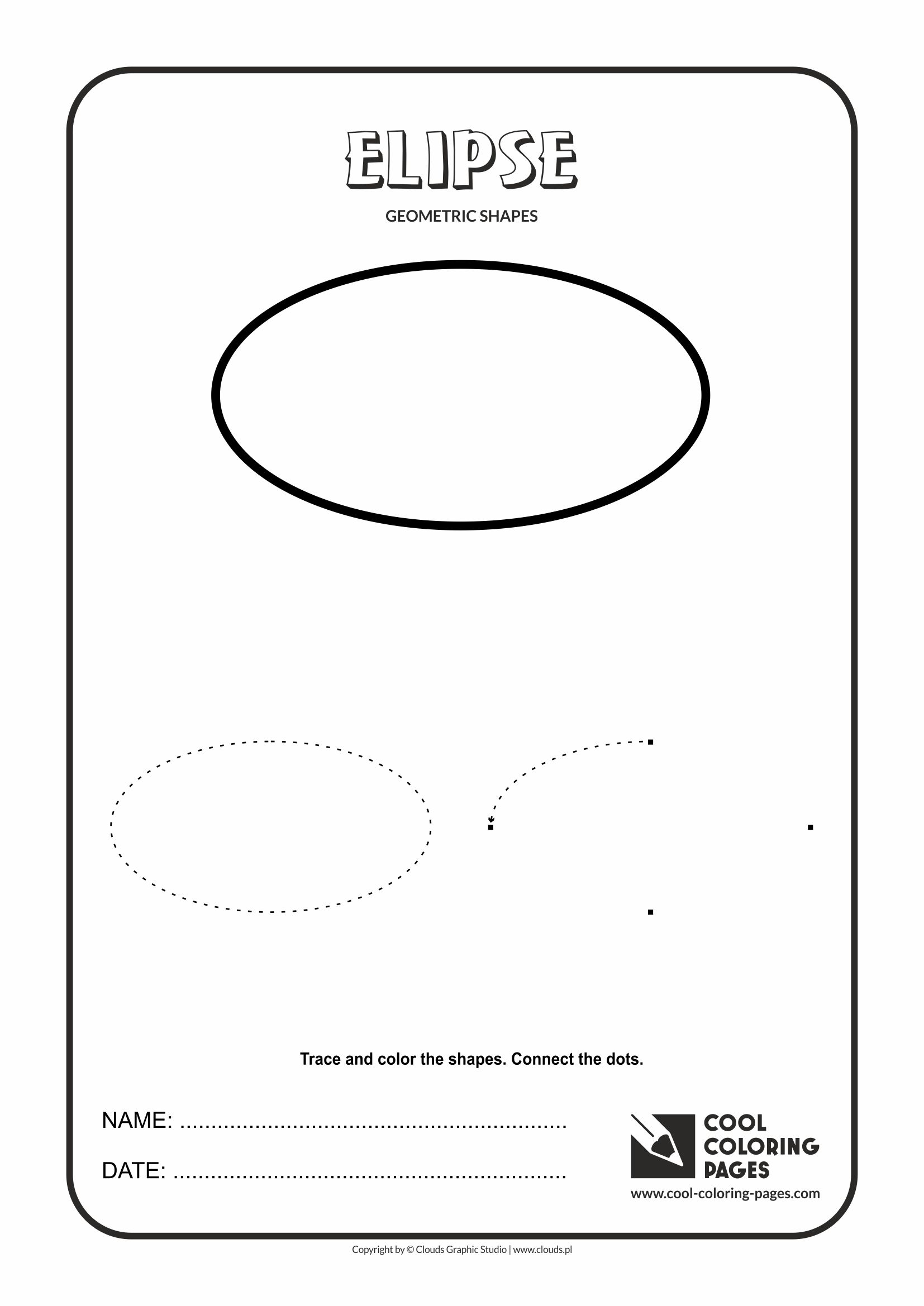 Cool Coloring Pages - Geometric shapes / Elipse