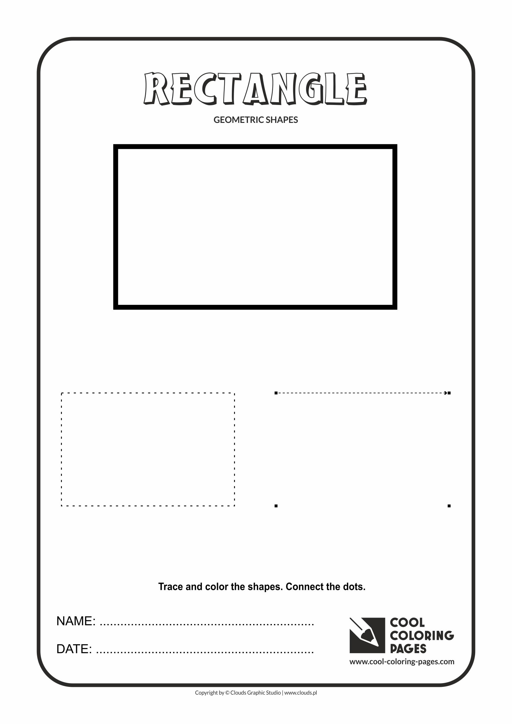 Cool Coloring Pages - Geometric shapes / Rectangle