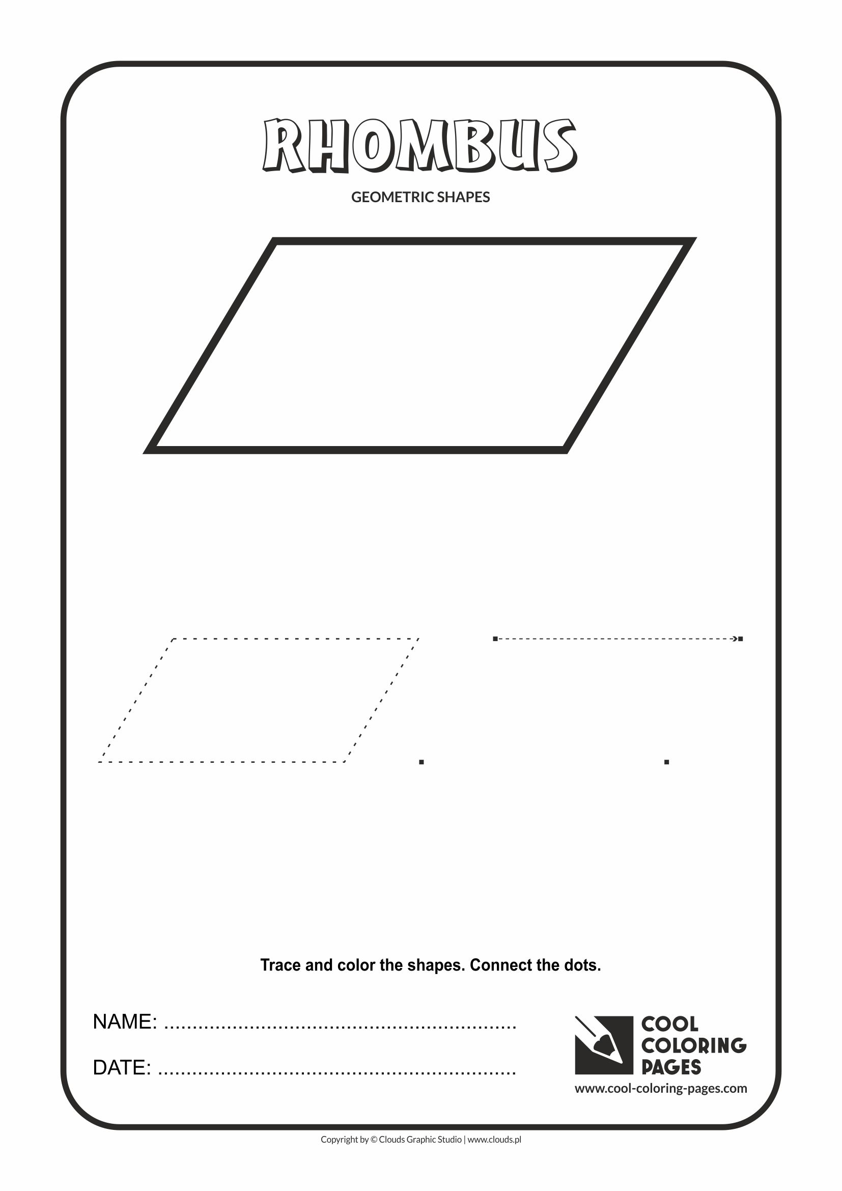 Cool Coloring Pages - Geometric shapes / Rhombus
