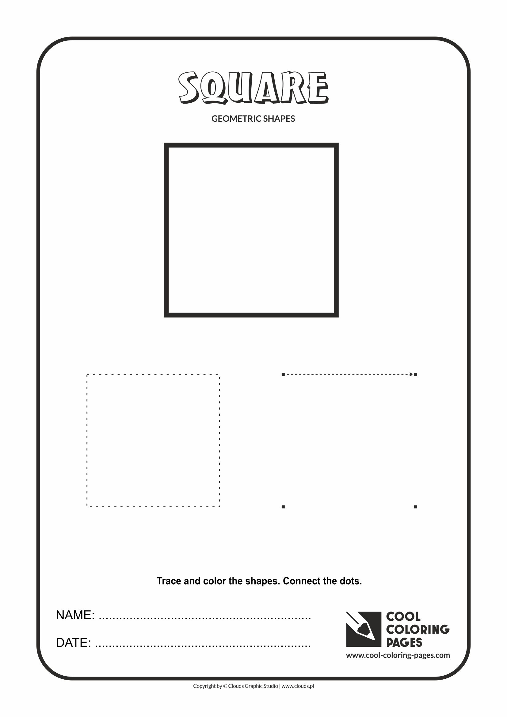 Cool Coloring Pages - Geometric shapes / Square