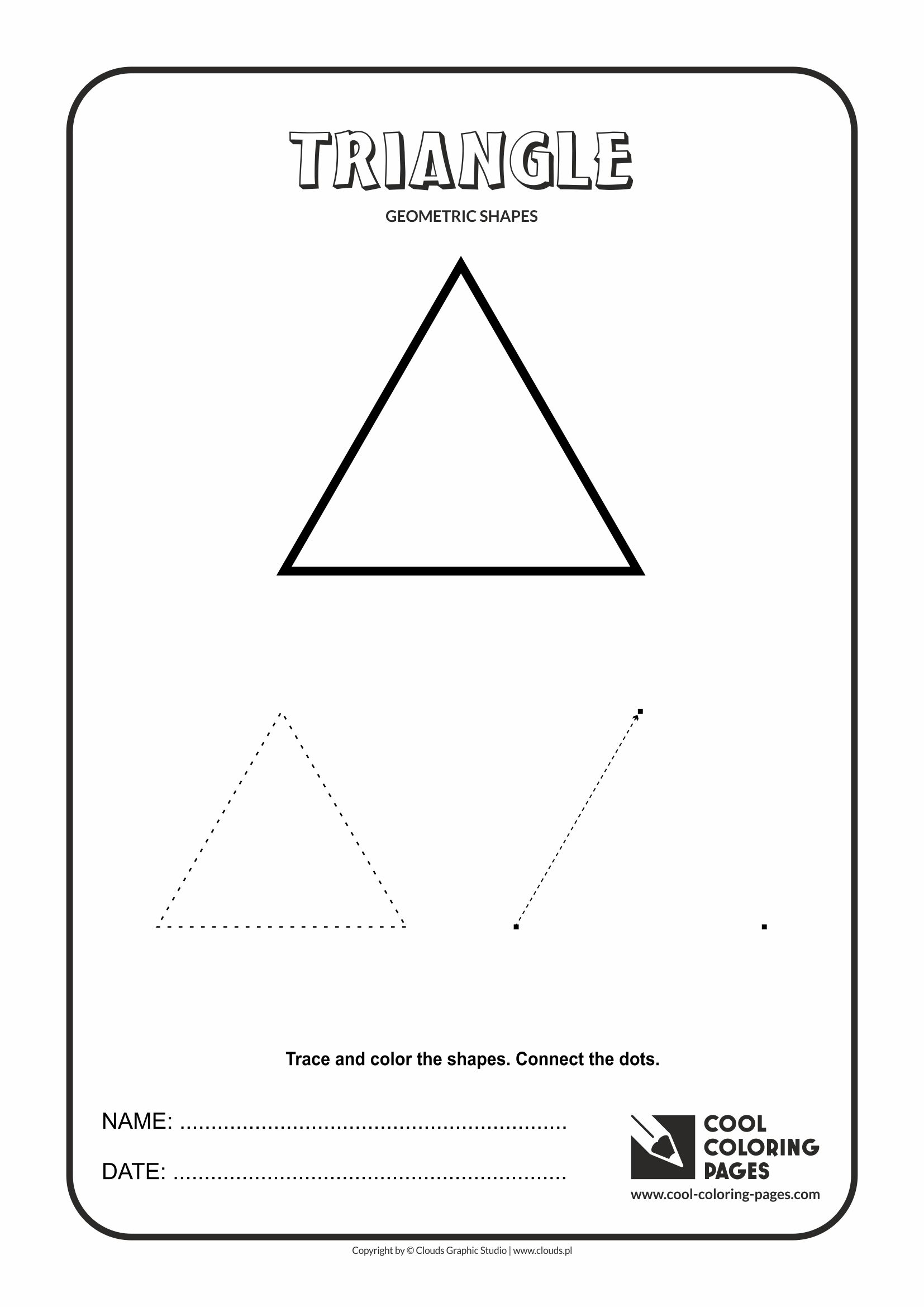 Cool Coloring Pages - Geometric shapes / Triangle
