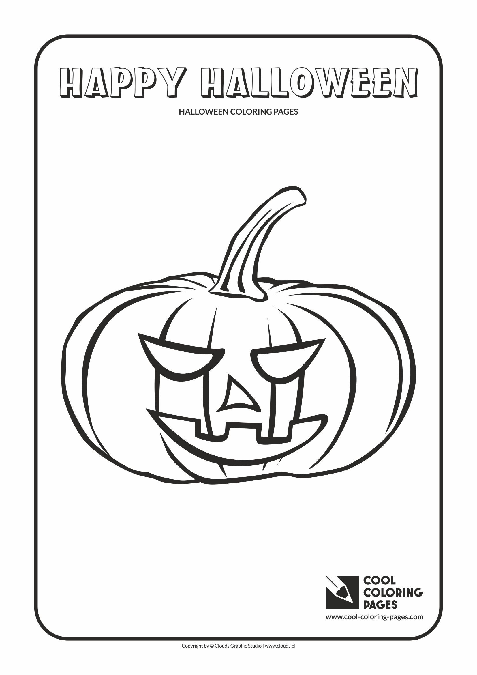 Cool Coloring Pages - Holidays / Halloween pumpkin no 1 / Coloring page with Halloween pumpkin no 1