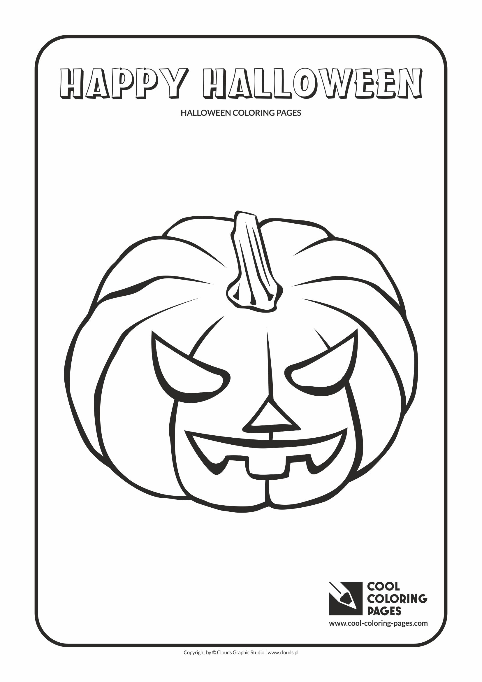 Cool Coloring Pages - Holidays / Halloween pumpkin no 3 / Coloring page with Halloween pumpkin no 3