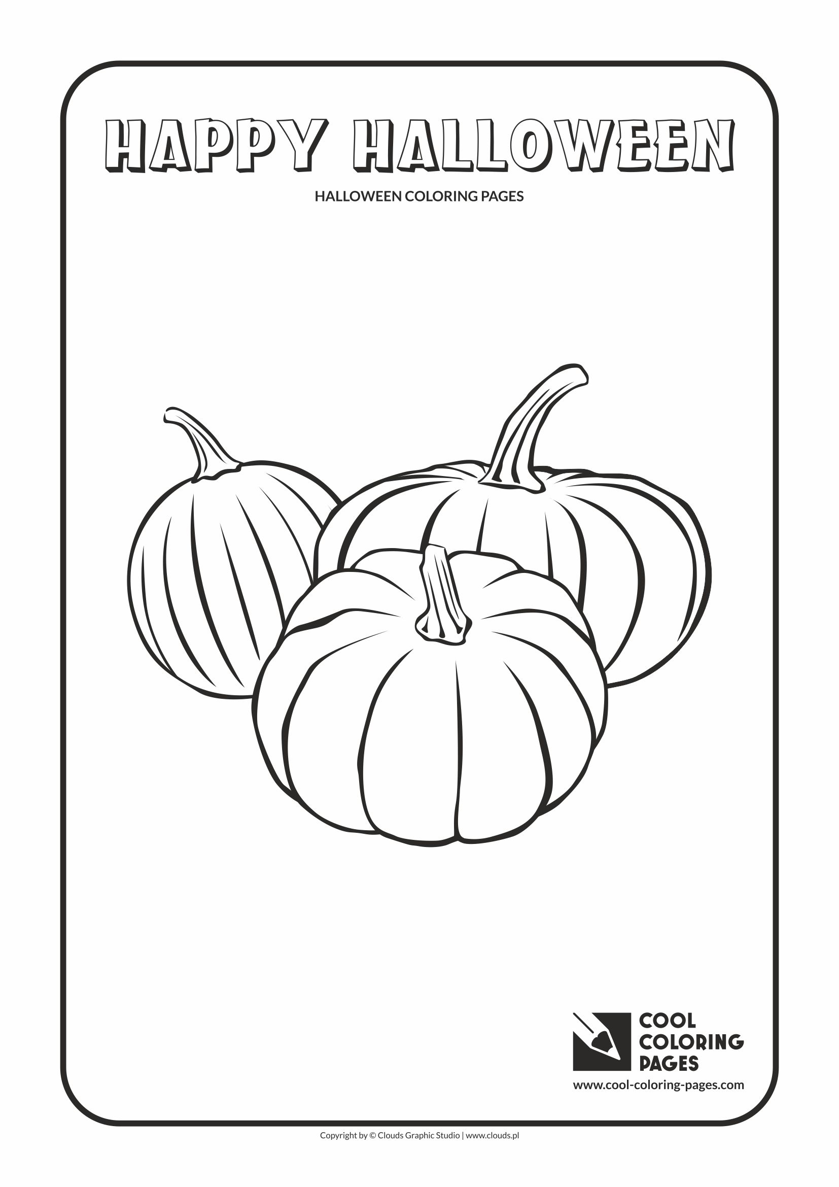 Cool Coloring Pages - Holidays / Halloween pumpkins / Coloring page with Halloween pumpkins
