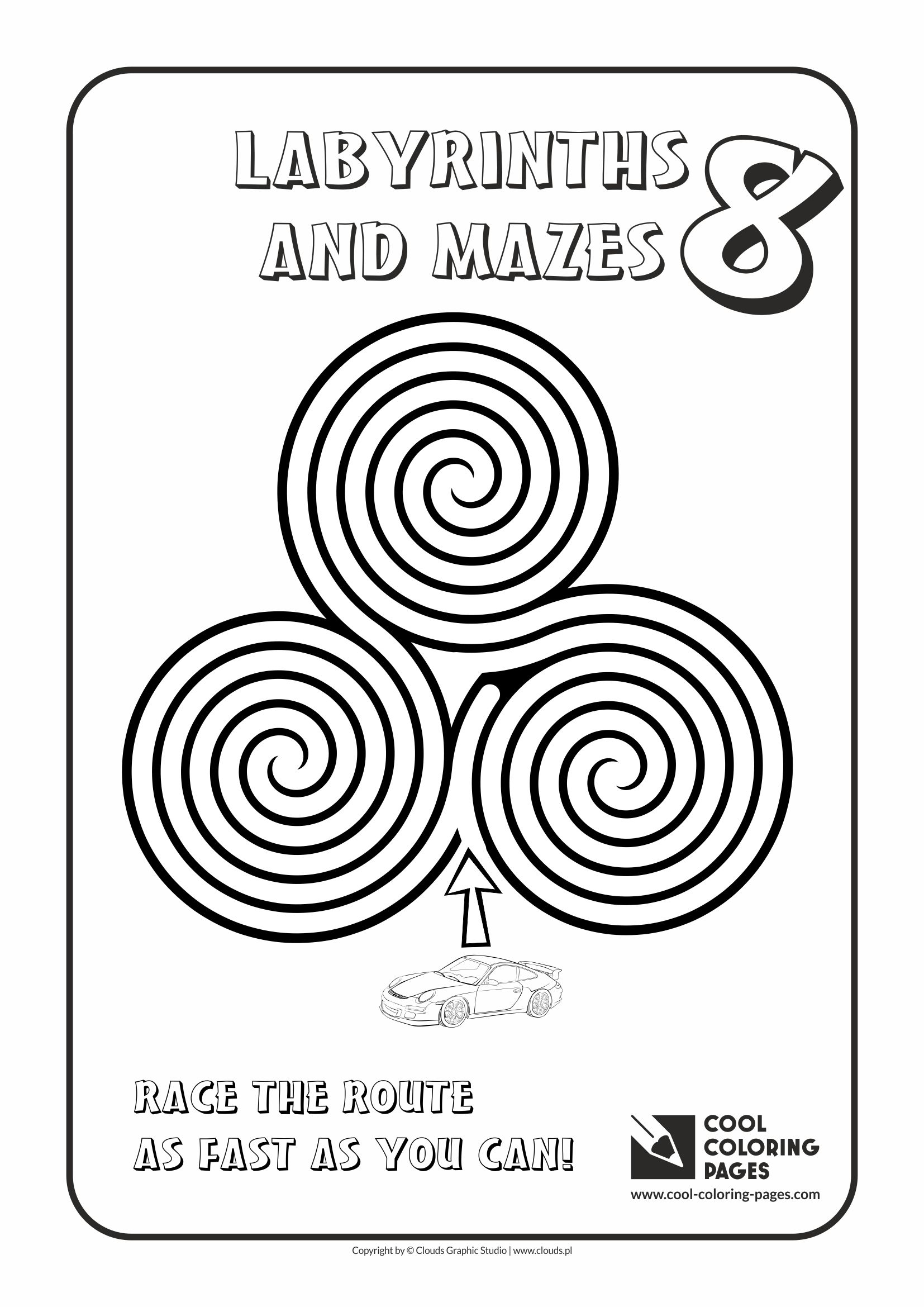 Cool Coloring Pages - Labyrinths and mazes / Maze no 8