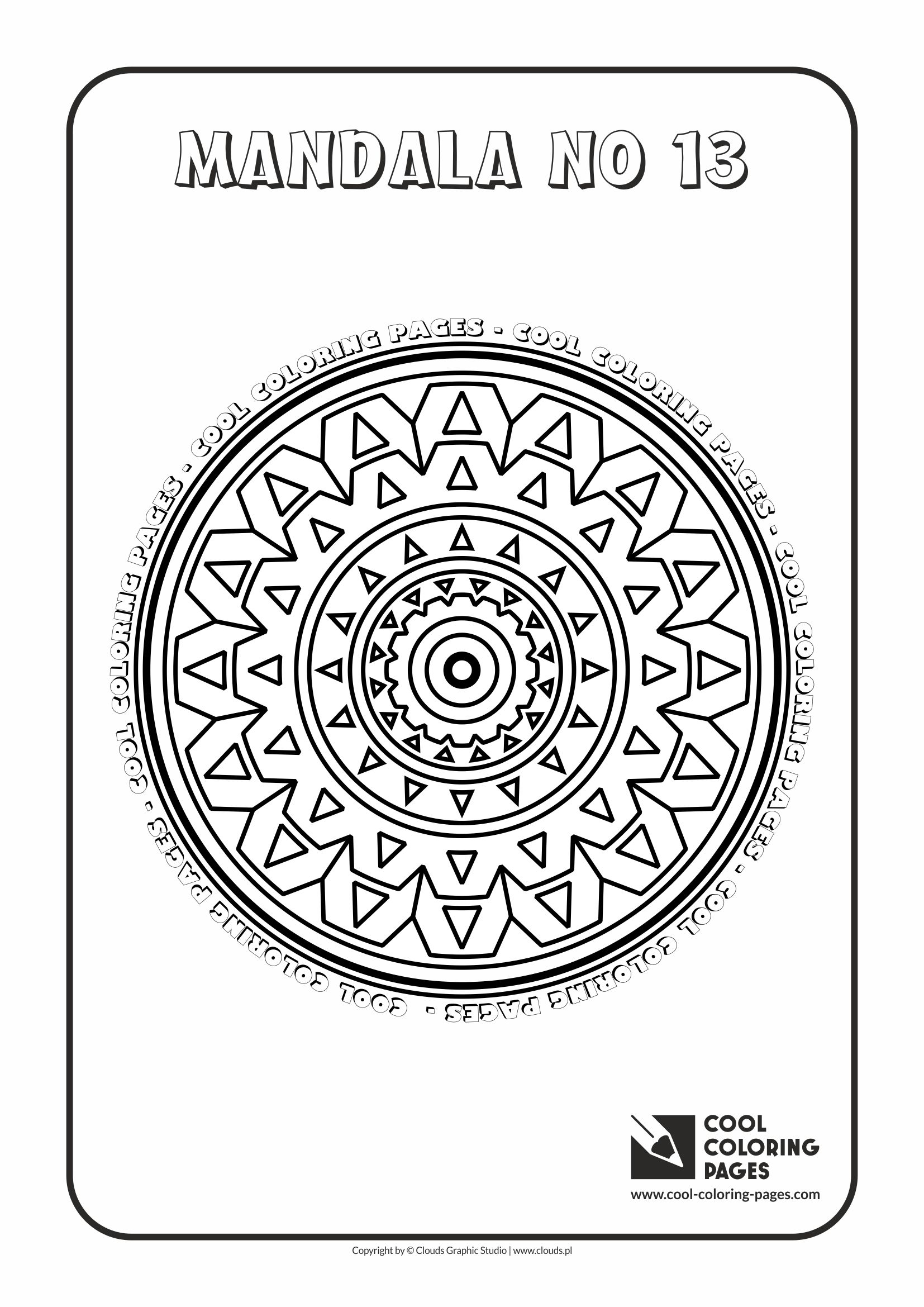 Cool Coloring Pages - Mandalas / Mandala no 13