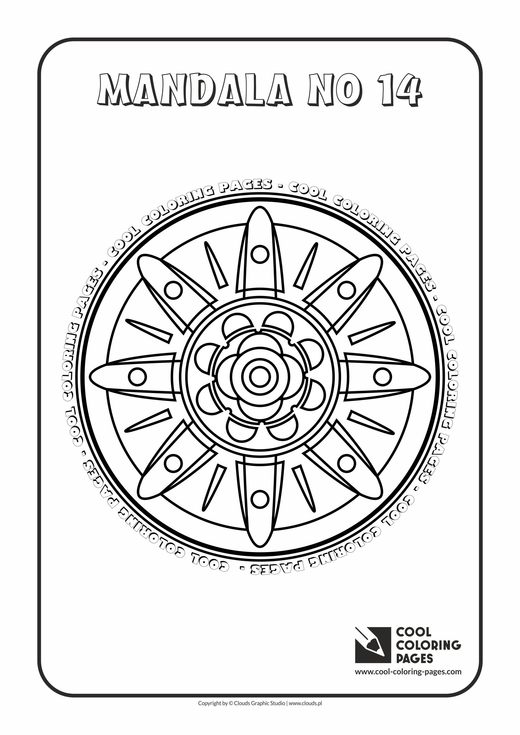 Cool Coloring Pages - Mandalas / Mandala no 14