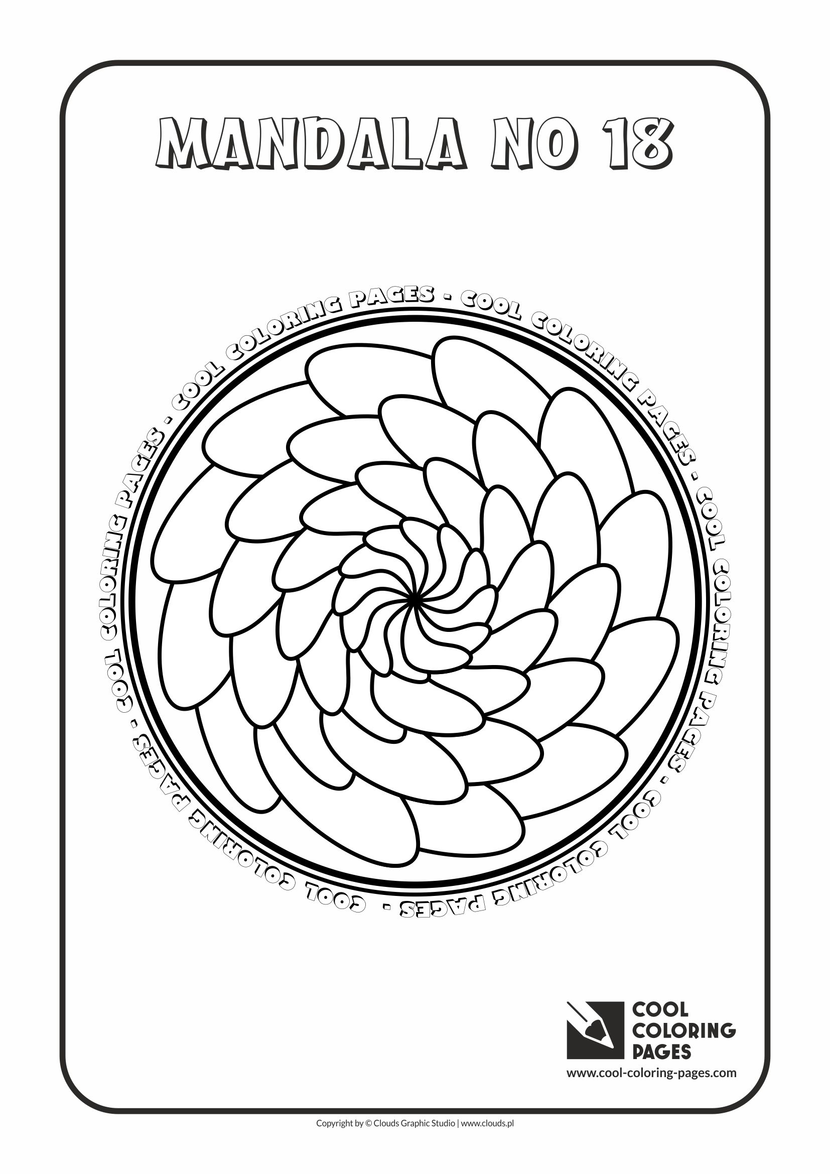 Cool Coloring Pages - Mandalas / Mandala no 18