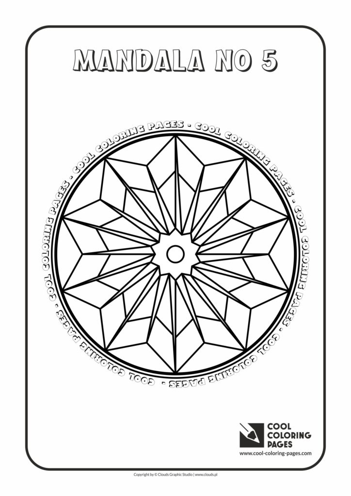 Cool Coloring Pages Mandala no 5 - Cool Coloring Pages | Free