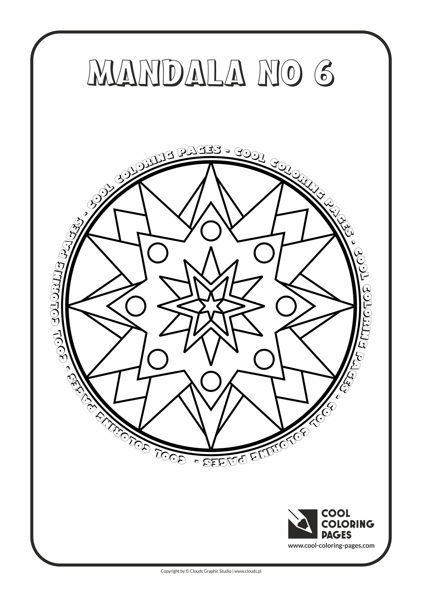 Cool Coloring Pages - Mandalas / Mandala no 6