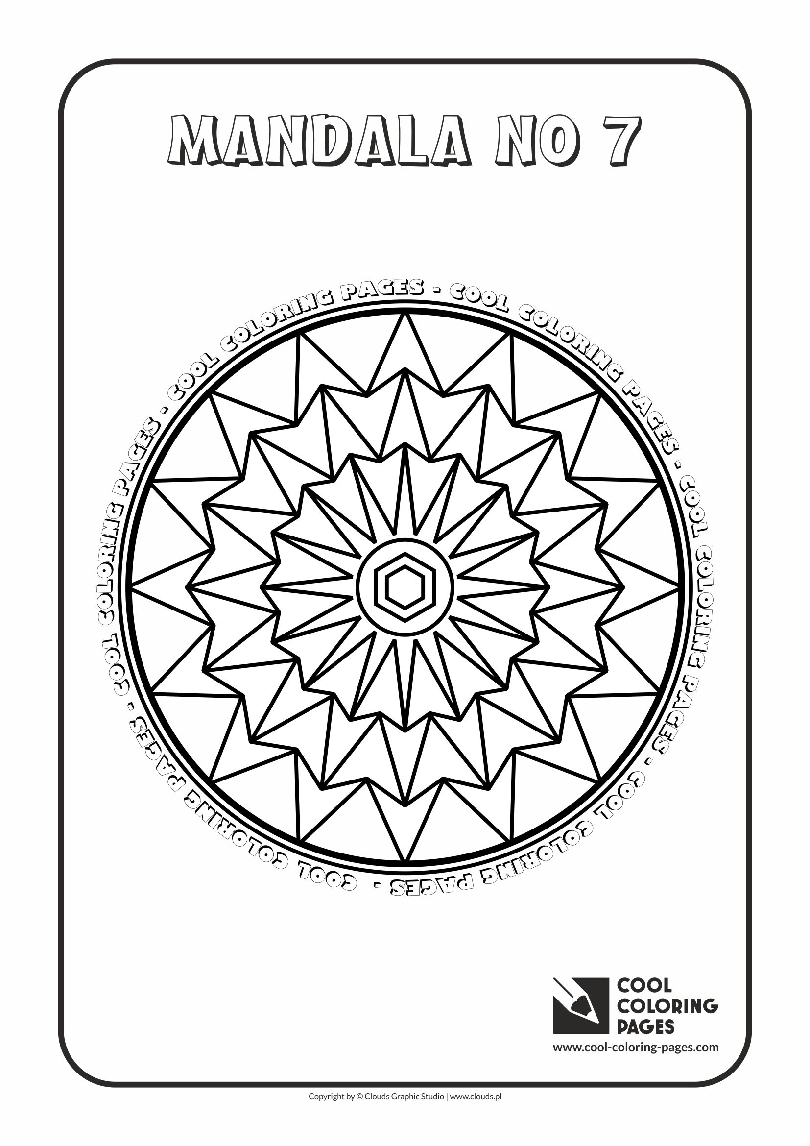 Cool Coloring Pages - Mandalas / Mandala no 7