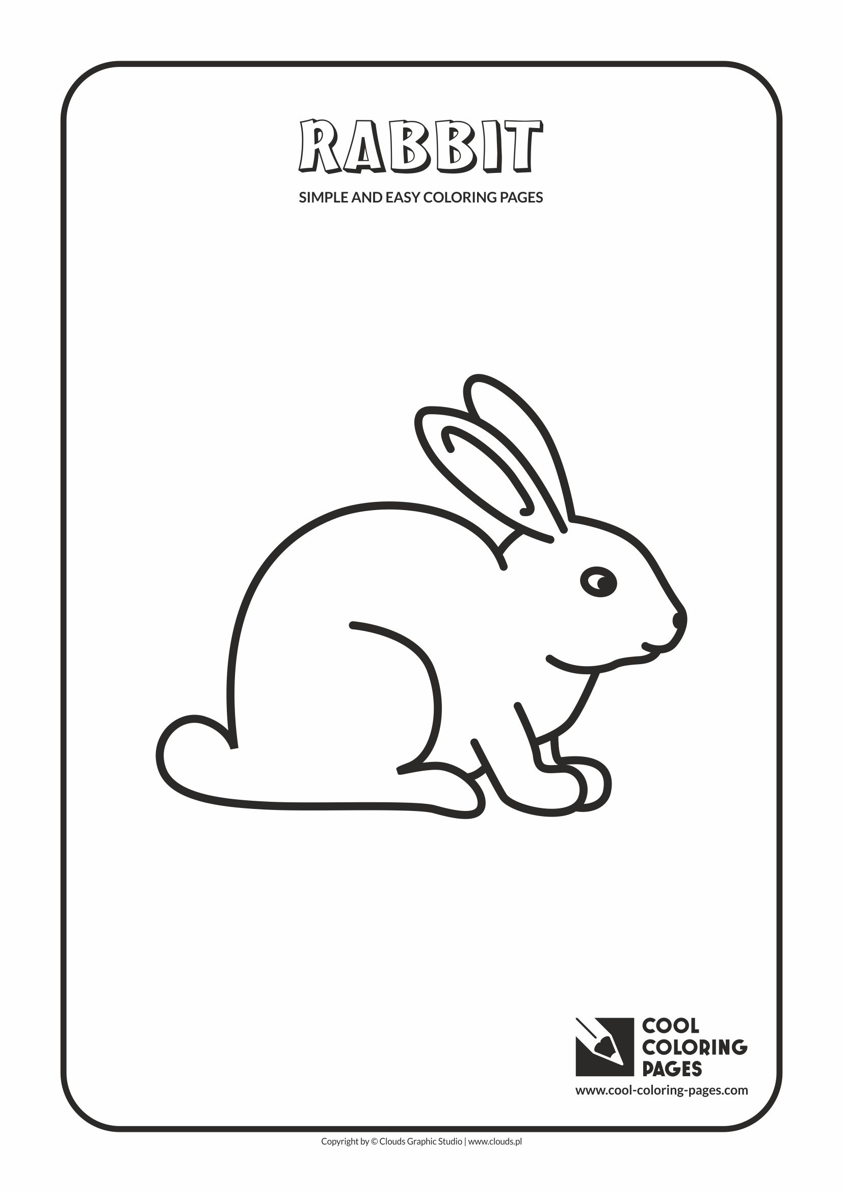Simple and easy coloring pages for toddlers - Rabbit