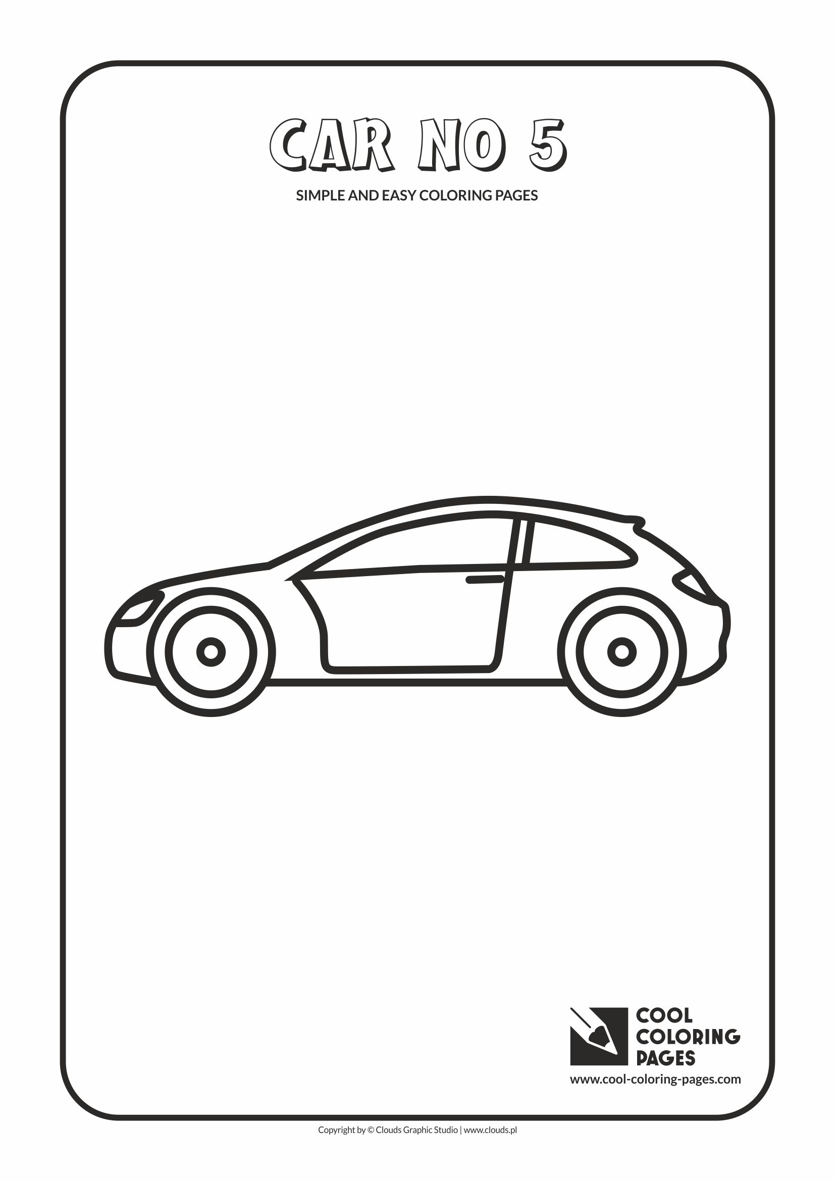 Simple and easy coloring pages for toddlers - Car no 5