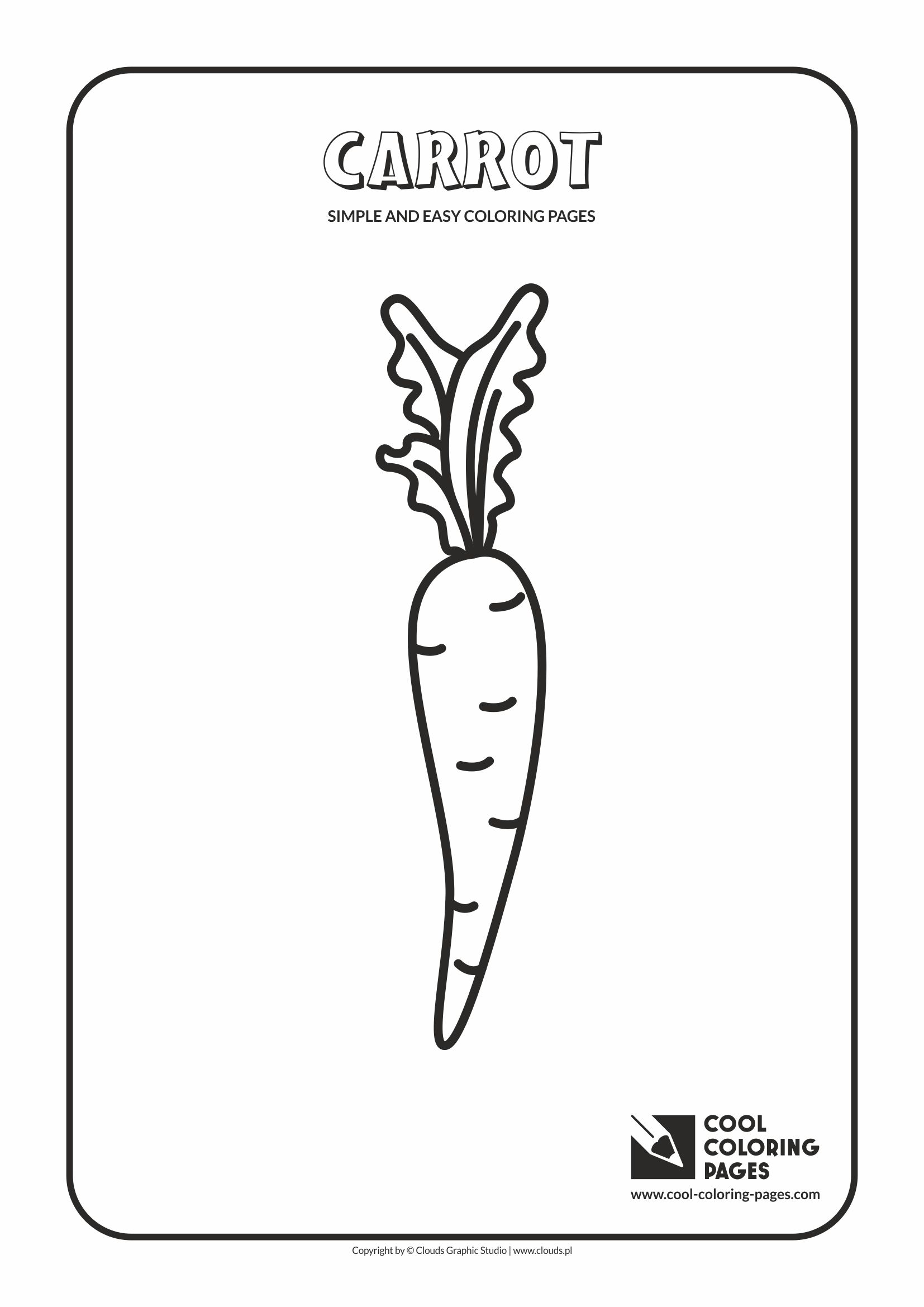 Simple and easy coloring pages for toddlers - Carrot