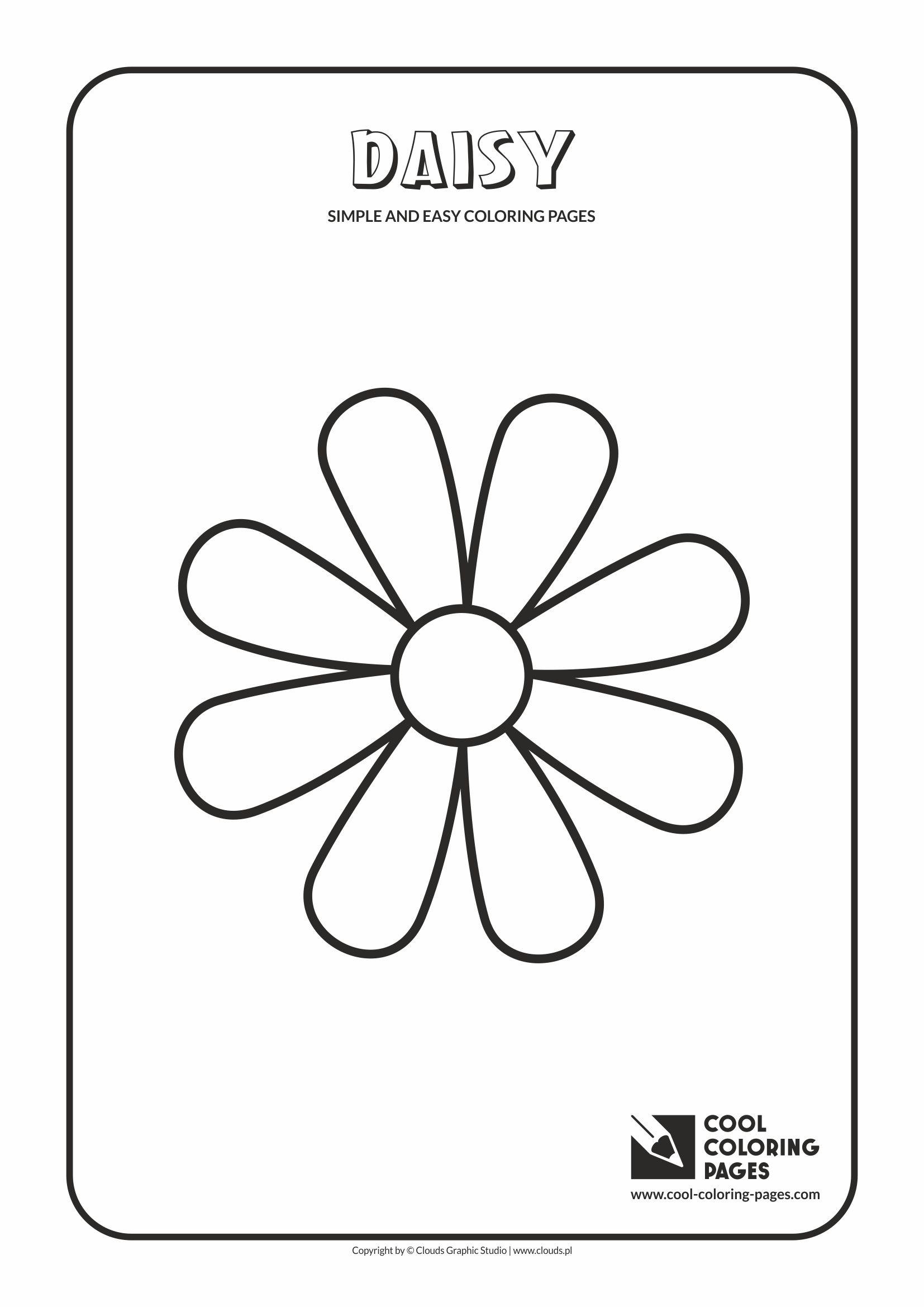 Simple and easy coloring pages for toddlers - Daisy