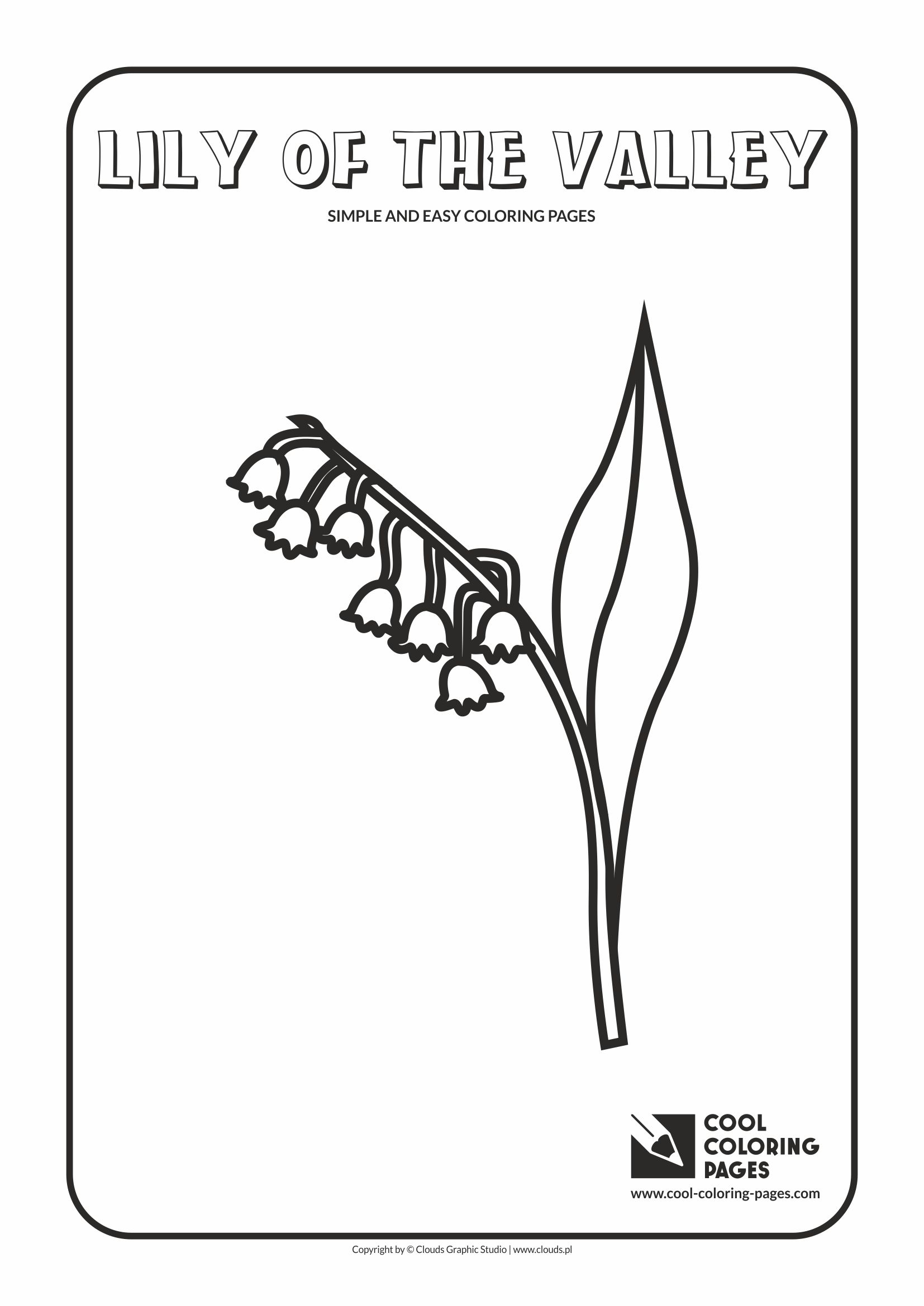 Simple and easy coloring pages for toddlers - Lily of the valley