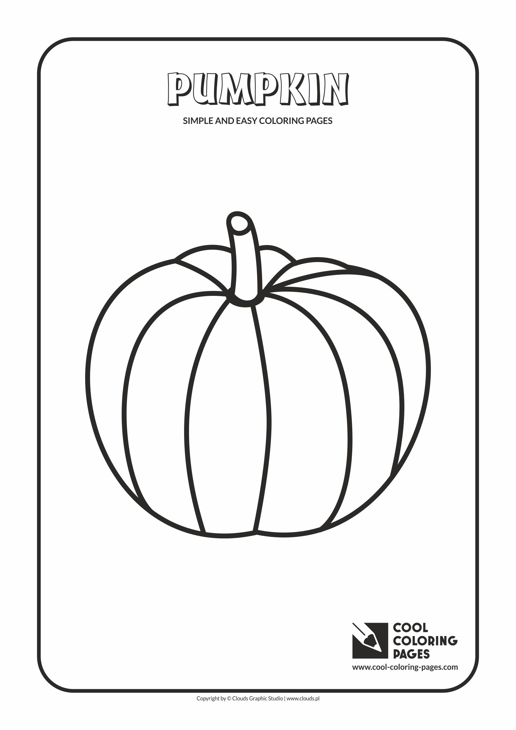Simple and easy coloring pages for toddlers - Pumpkin