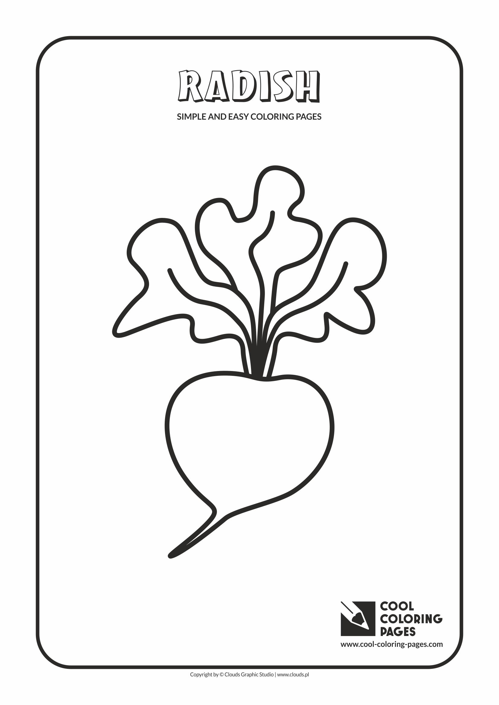 Simple and easy coloring pages for toddlers - Radish