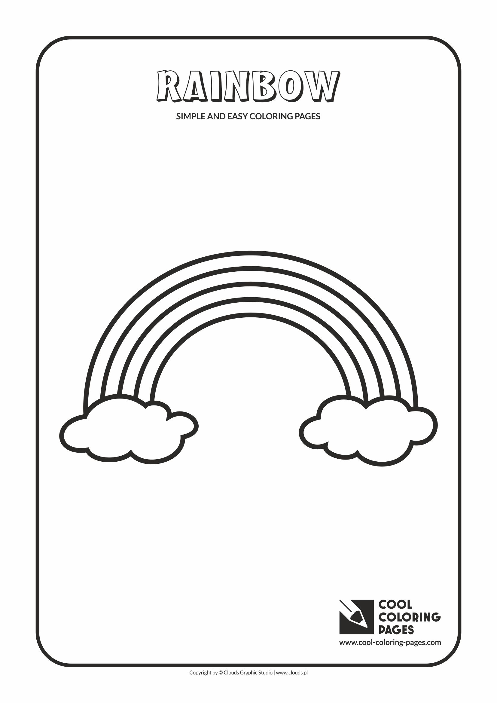Simple and easy coloring pages for toddlers - Rainbow