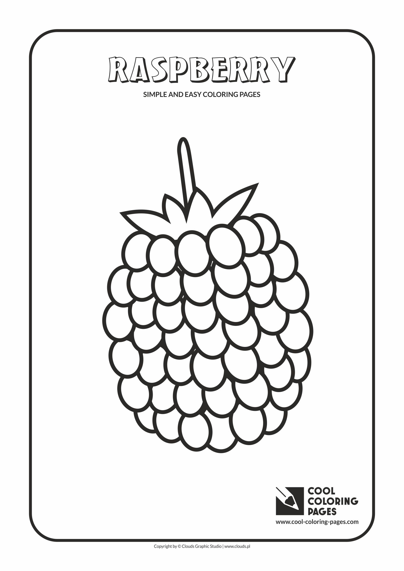 Simple and easy coloring pages for toddlers - Raspberry