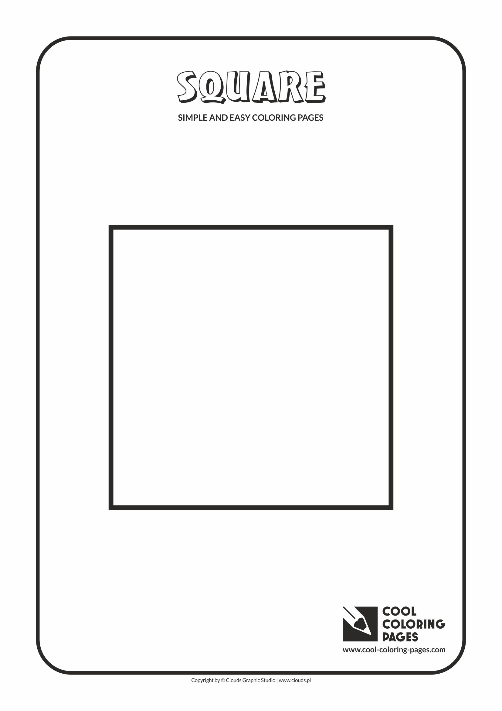 Simple and easy coloring pages for toddlers - Square