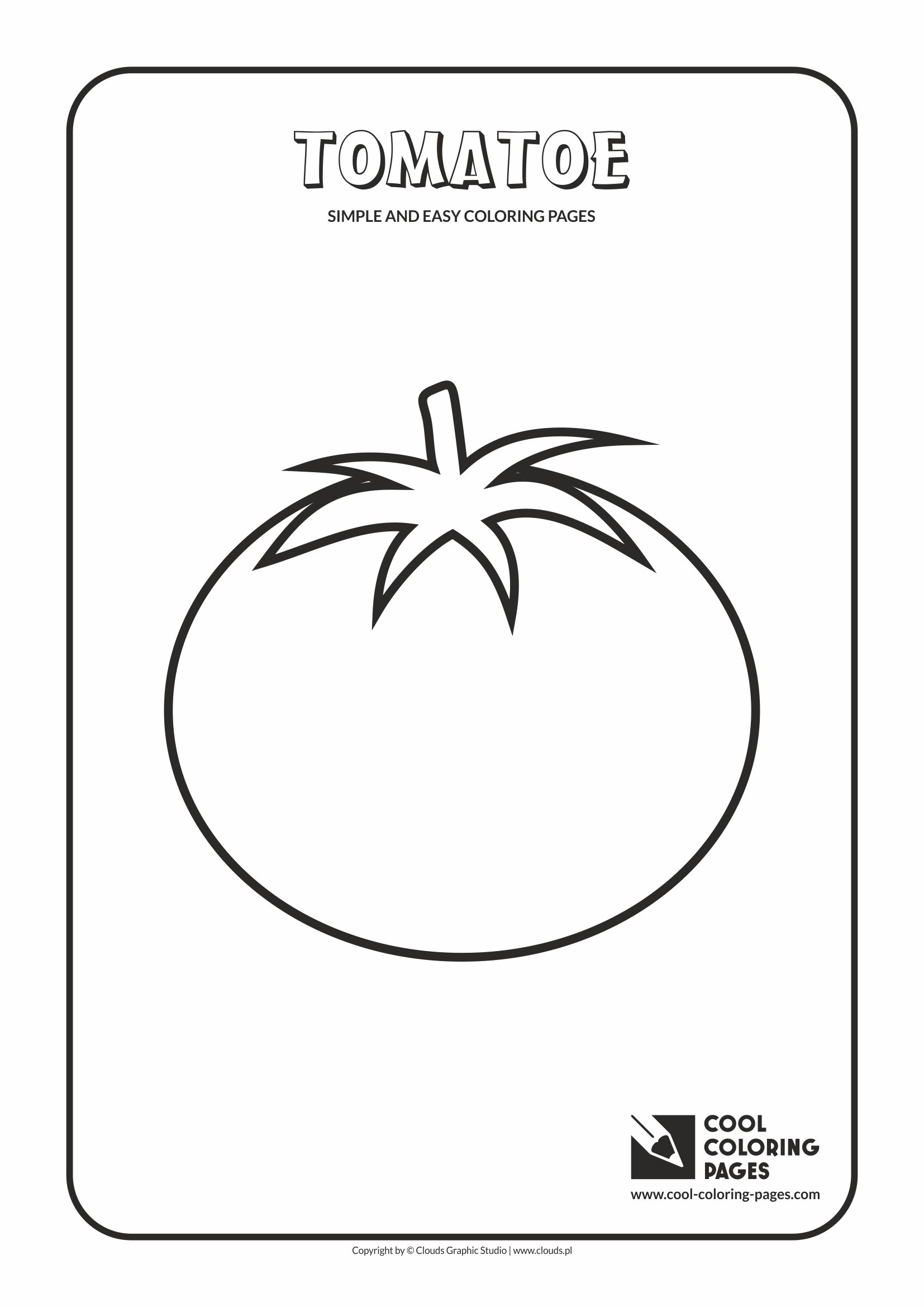 Simple and easy coloring pages for toddlers - Tomatoe
