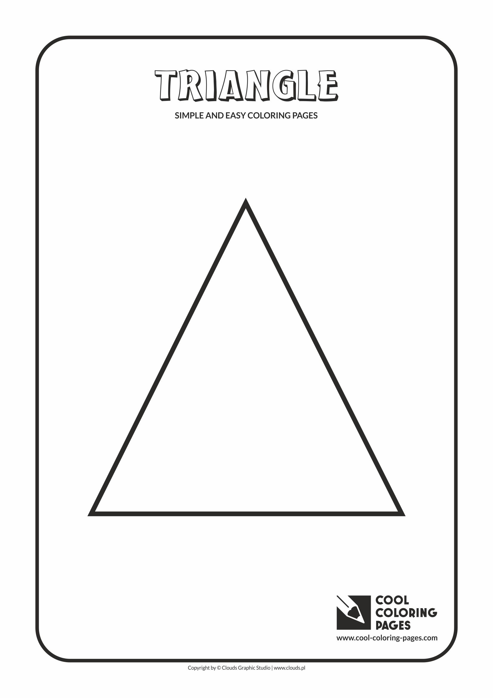 Simple and easy coloring pages for toddlers - Triangle