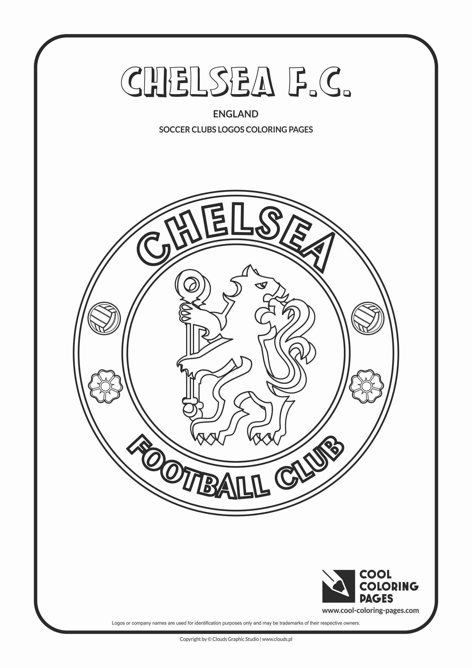 coloring chelsea logos cool soccer clubs football printable fc club psg team england premier league bayern futbol ajax others afc