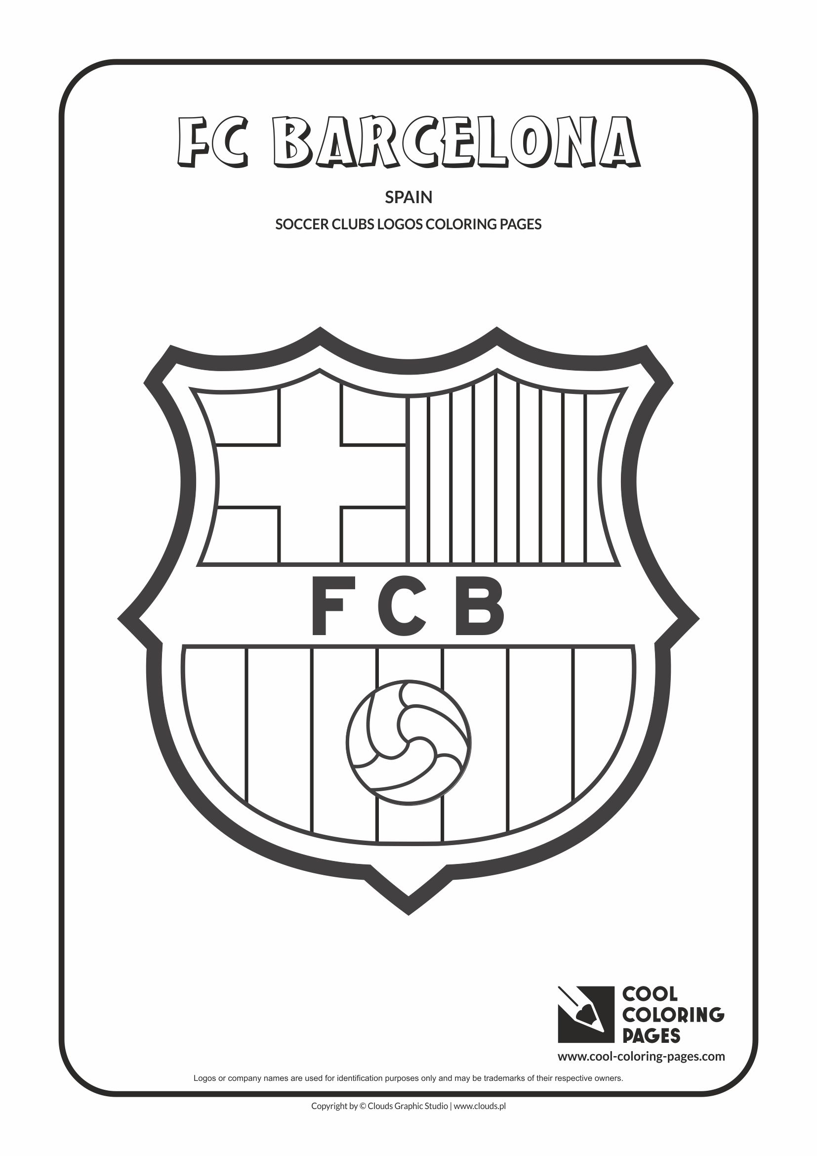 Cool Coloring Pages - Others / FC Barcelona logo / Coloring page with FC Barcelona logo