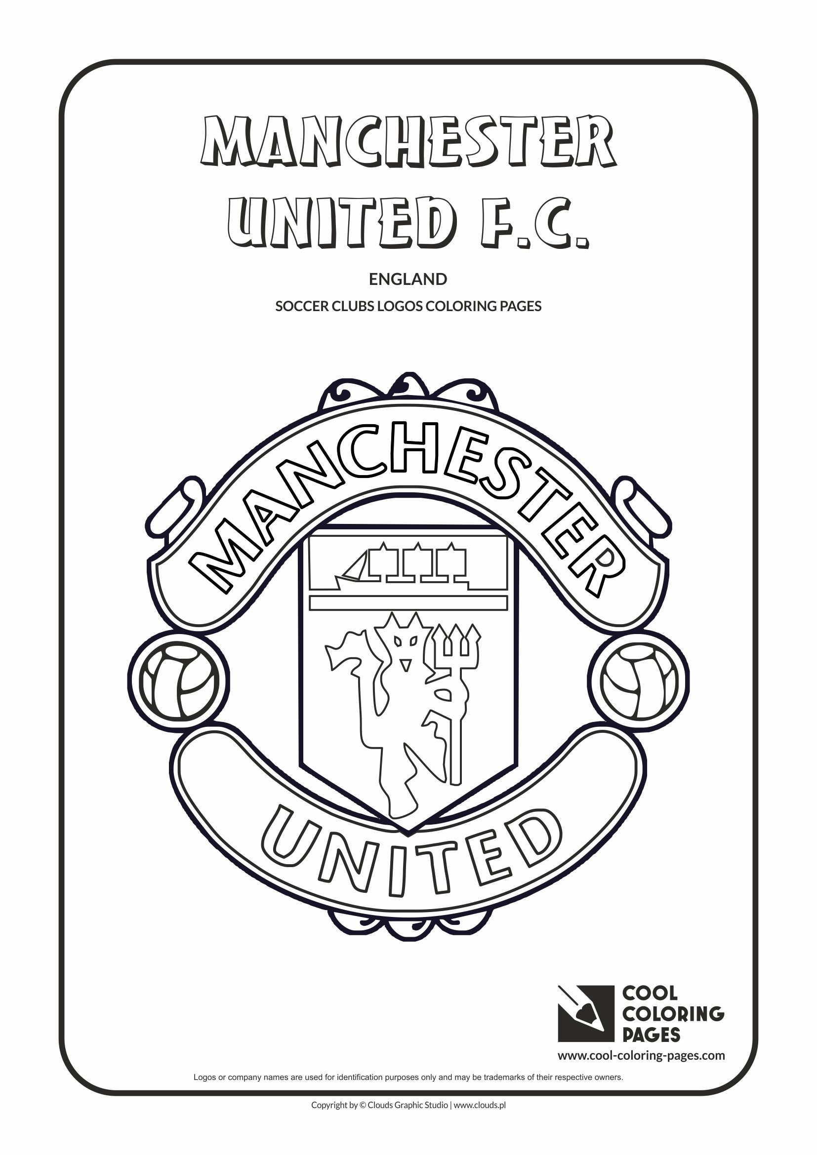 Cool Coloring Pages - Soccer Club Logos / Manchester United F.C. logo / Coloring page with Manchester United F.C. logo