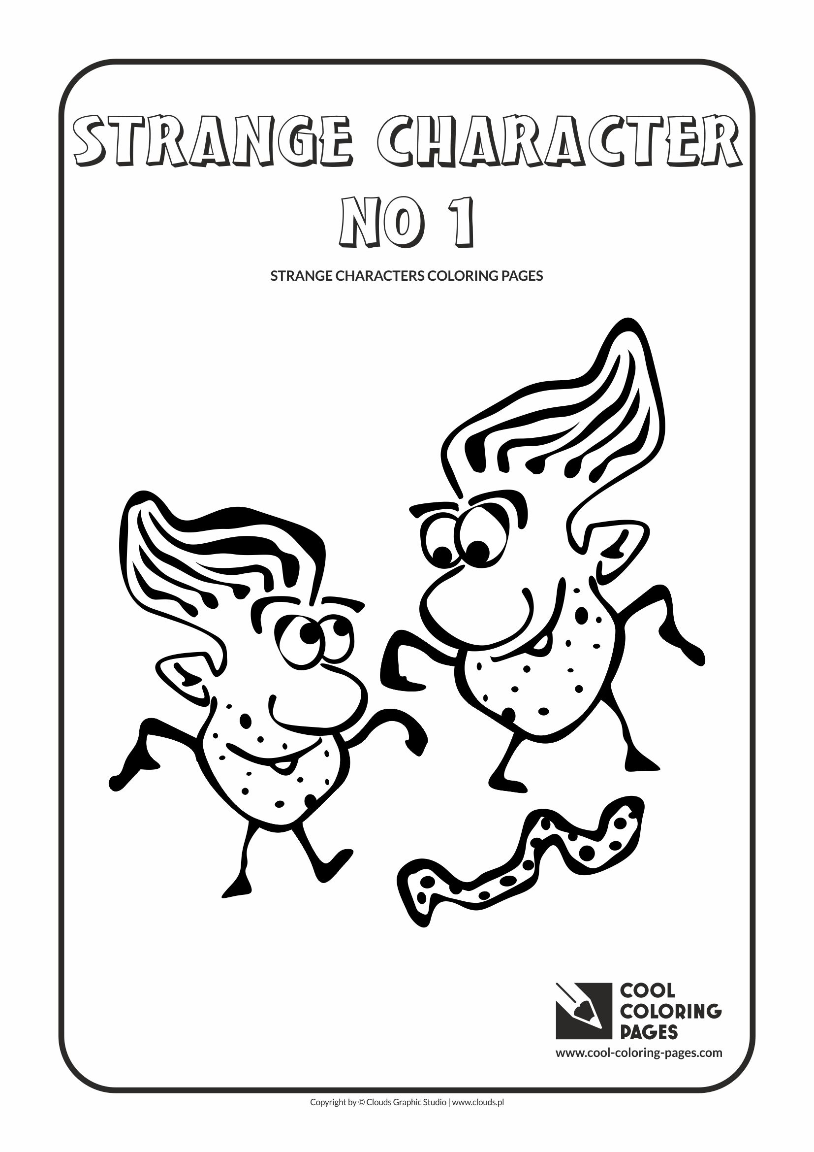 Cool Coloring Pages - Others / Strange character no 1 / Coloring page with strange character no 1
