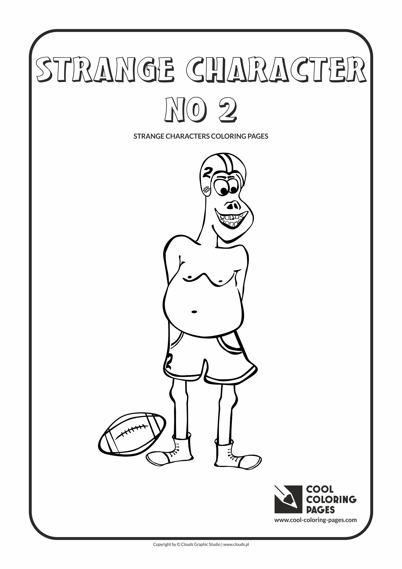 Cool Coloring Pages - Others / Strange character no 2 / Coloring page with strange character no 2