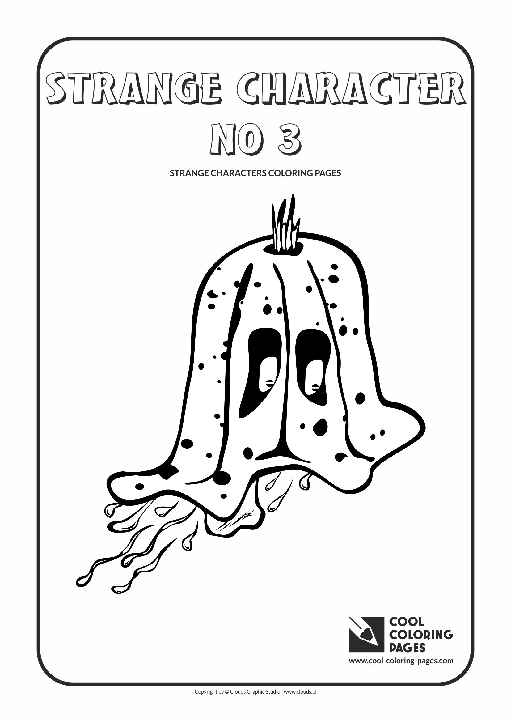 Cool Coloring Pages - Others / Strange character no 3 / Coloring page with strange character no 3