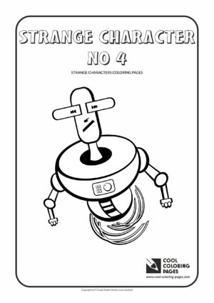 Cool Coloring Pages - Others / Strange character no 4 / Coloring page with strange character no 4