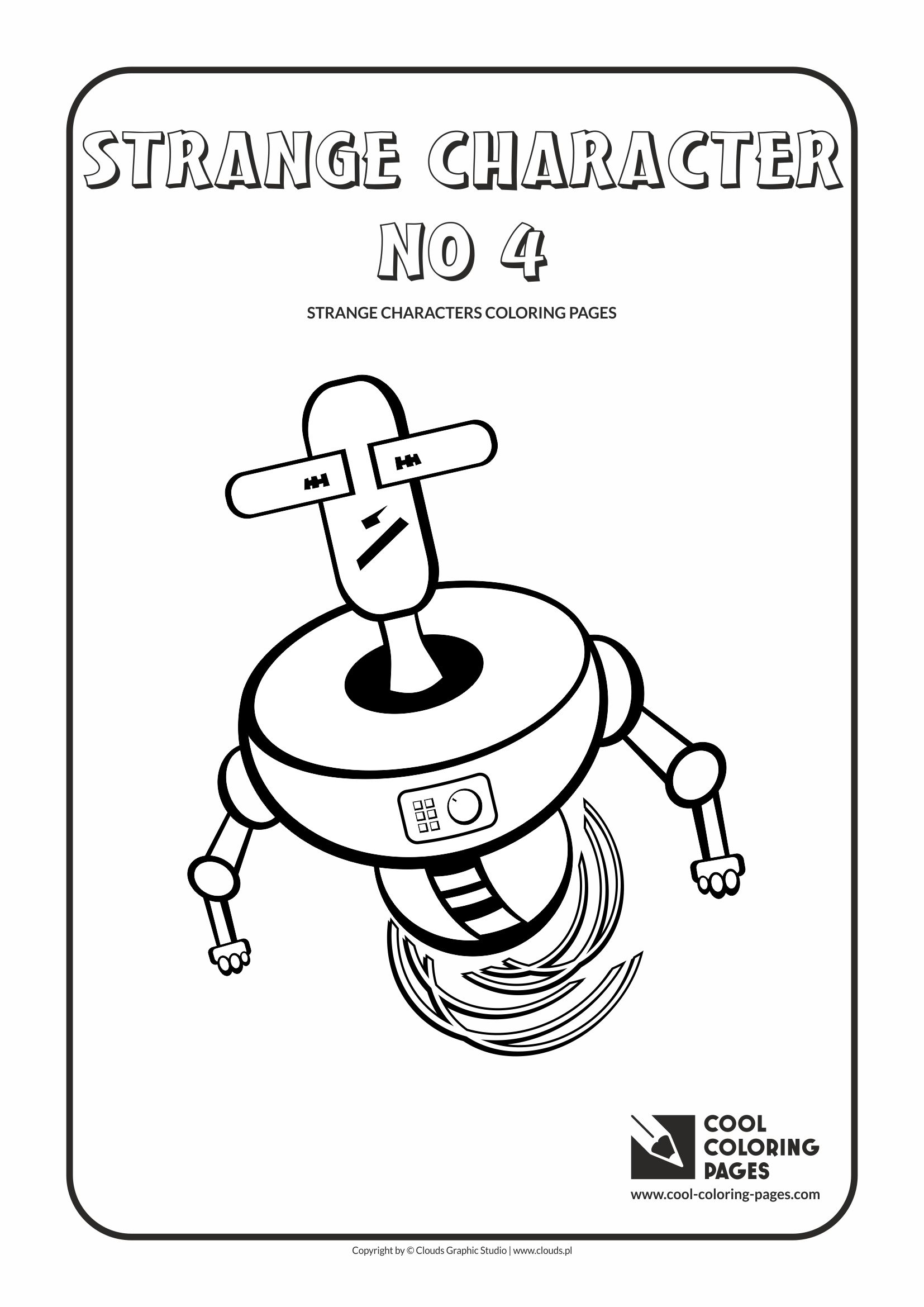 Cool Coloring Pages - Others / Strange character no 4 / Coloring page with strange character no 4