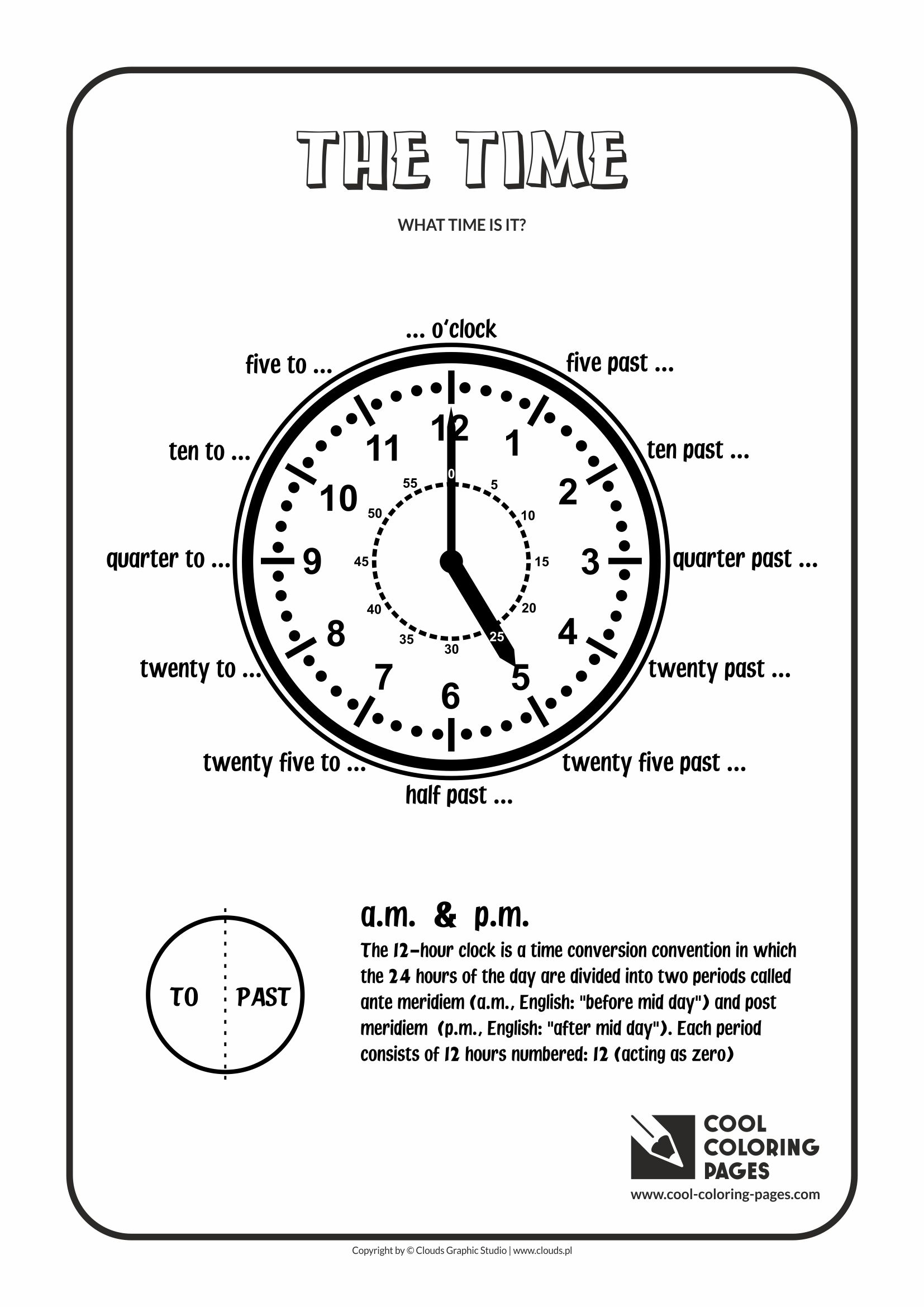 Cool Coloring Pages - Time / The time