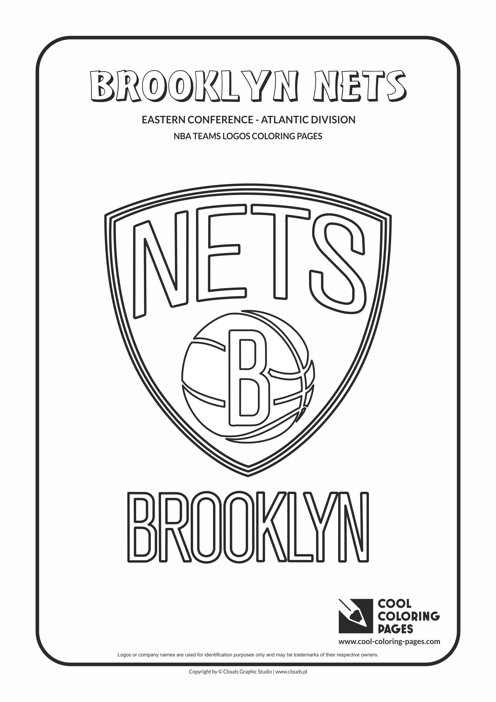 Cool Coloring Pages Brooklyn Nets - NBA basketball teams logos coloring